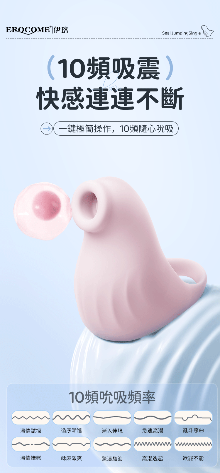 EROCOME - Seal 海豹手指吸啜器 - 粉色