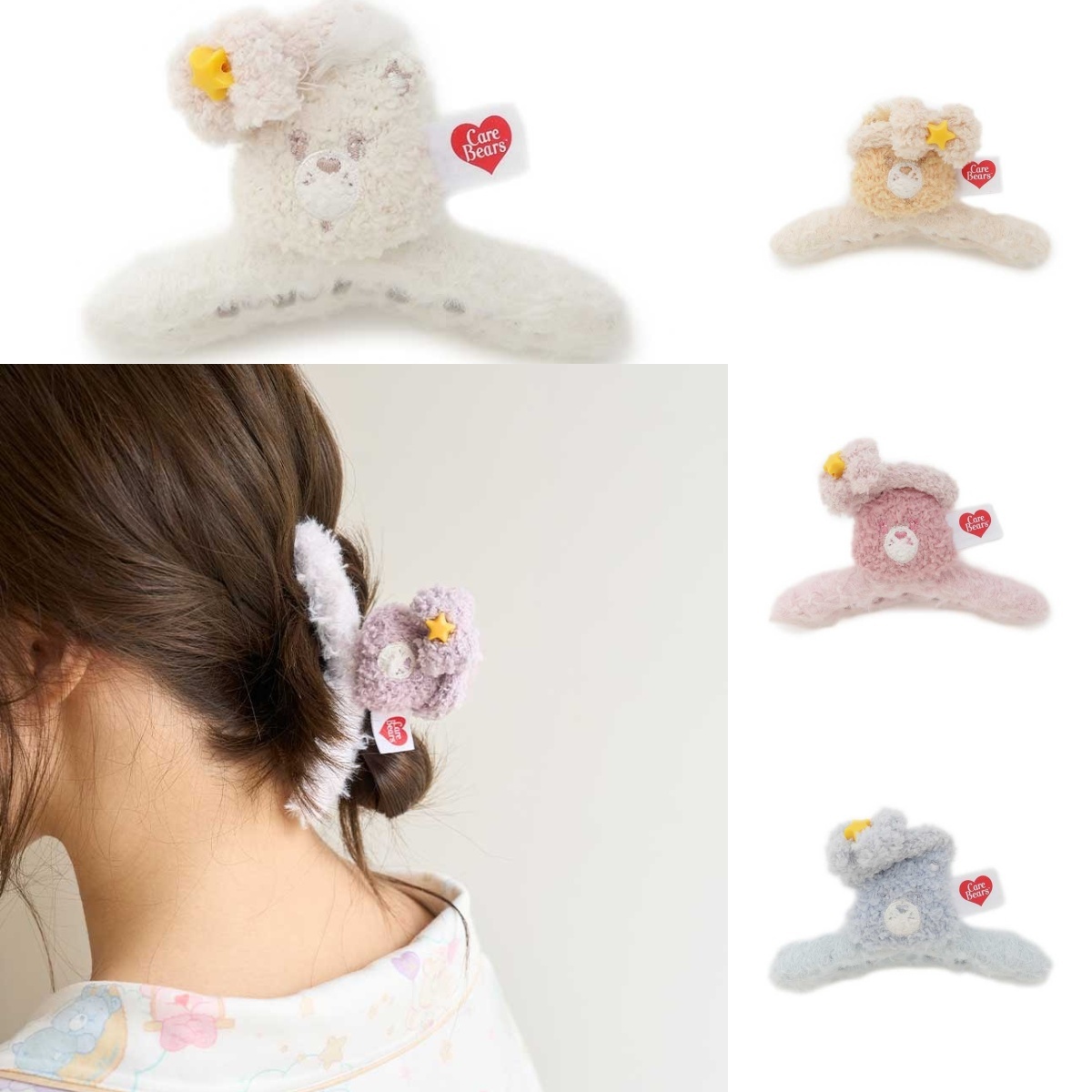 預購┃SNIDEL HOME Care Bears 彩虹熊 愛心熊 毛絨絨 夾子 鯊魚夾