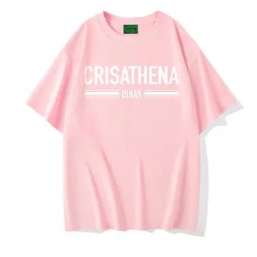 0916cr135-Crisathena Pairs T-Shirt (S-XXXL) (A135粉色) (A136淺褐色) (A137天空藍色) (A138深綠色) (A139酞菁色) (A140黑色) (A141灰色) (A142啡色) (A143紫紅色)