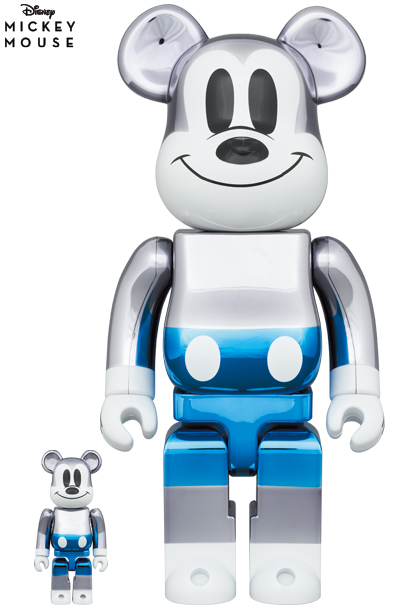 BE@RBRICK fragmentdesign MICKEY MOUSE BLUE Ver.100％ & 400％