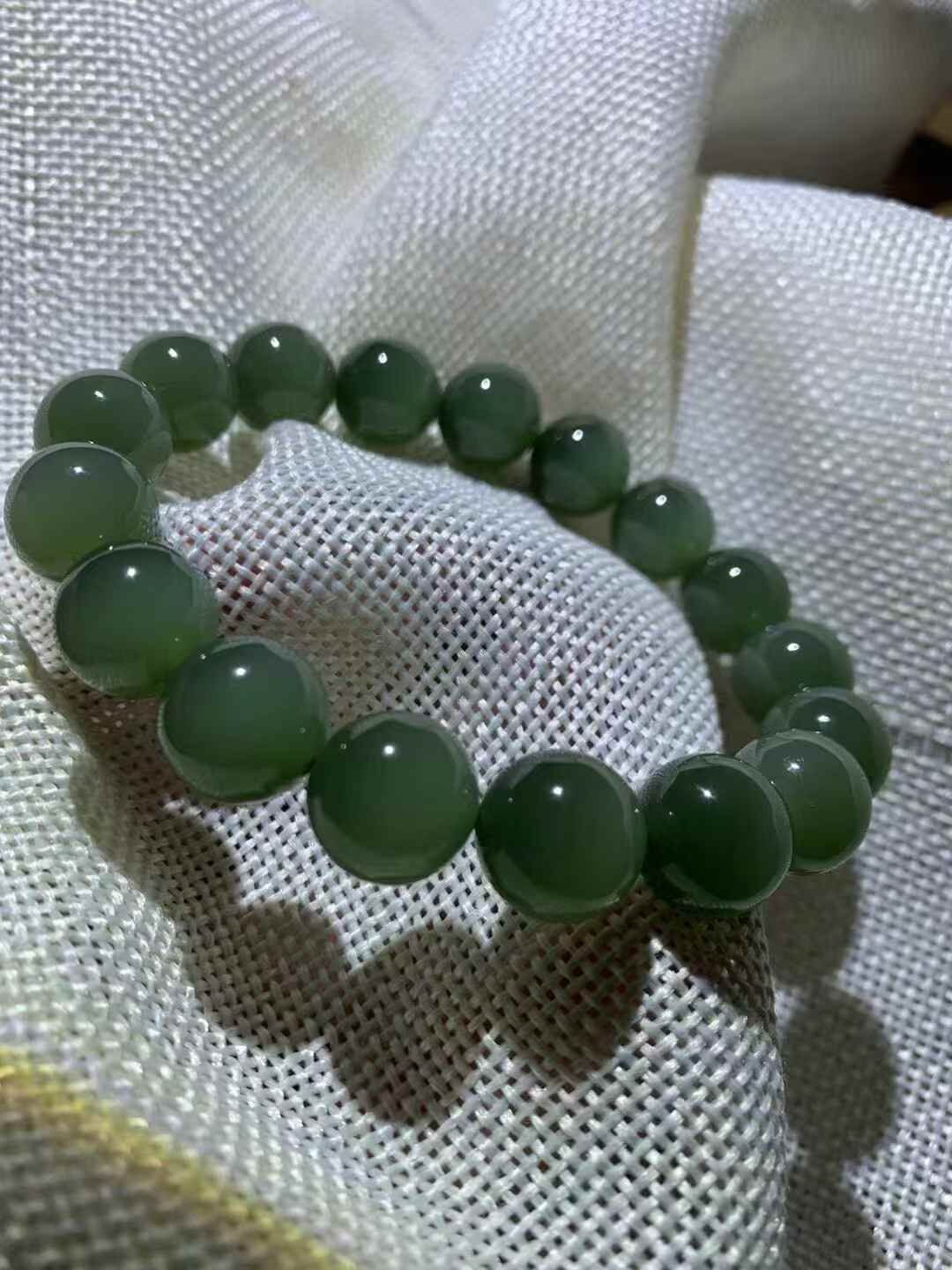 912721 和田玉貓眼湖水綠手串 (12mm直徑)