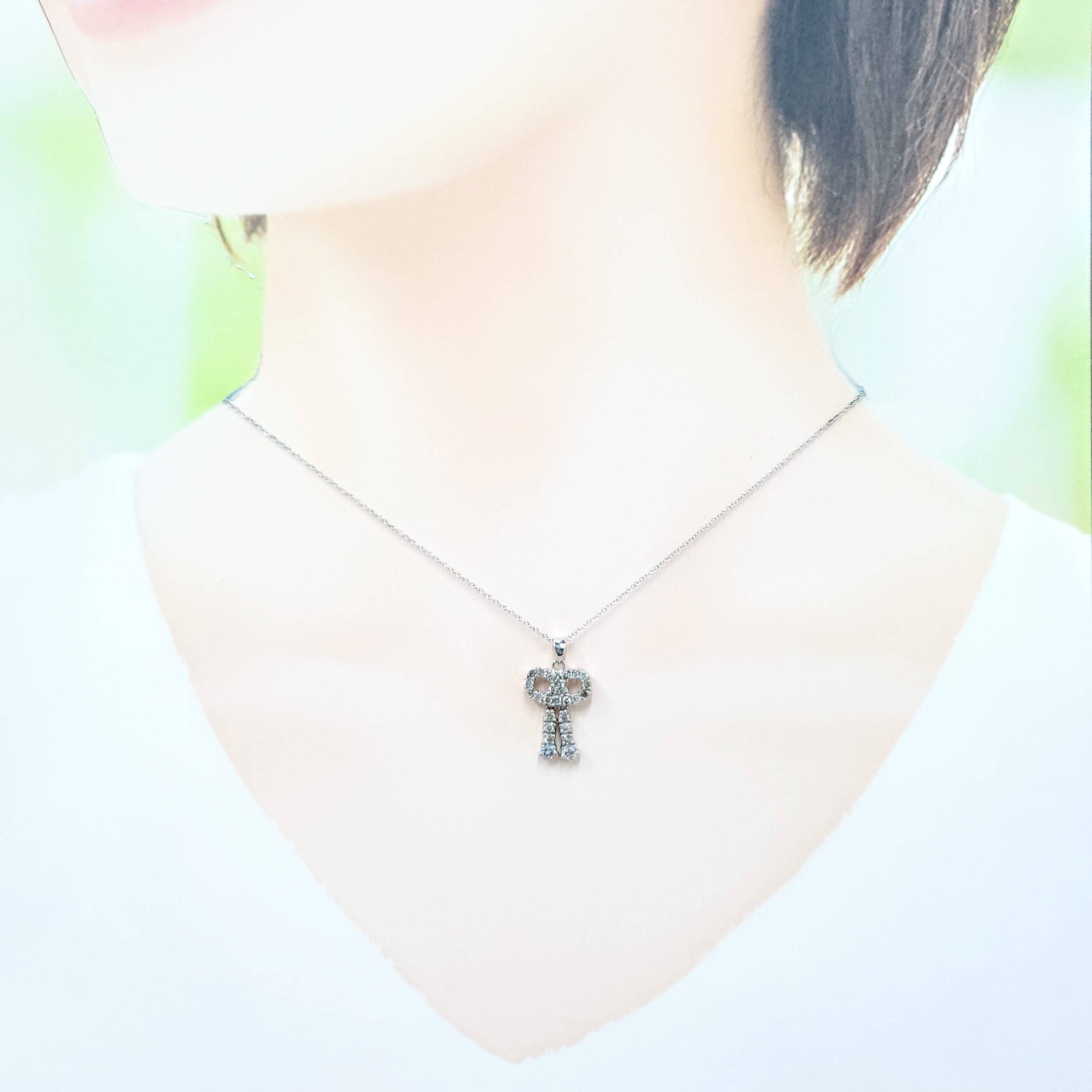 18K White Gold 0.50ct Diamond Pendant