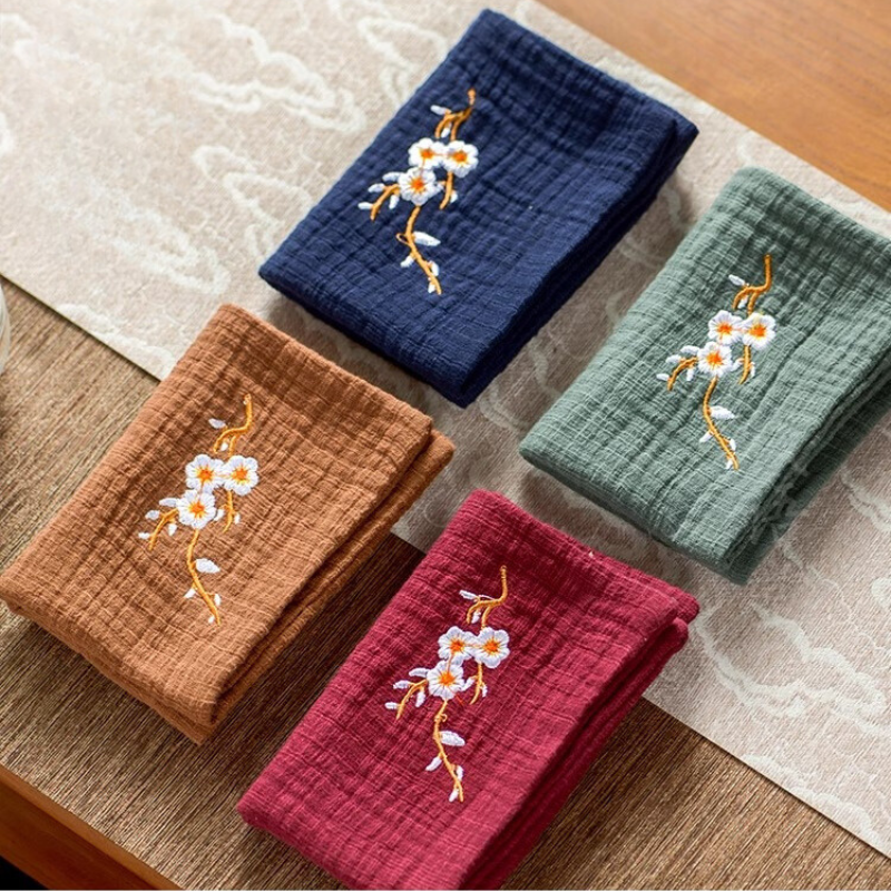 雙層刺繡棉茶巾【D3】
