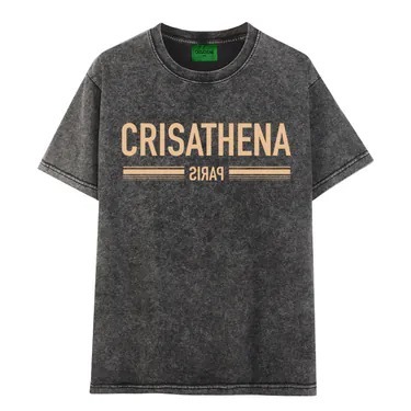 0916cr300Crisathena Paris Stone Washed T-shirt (A151灰色) (A152黑色)