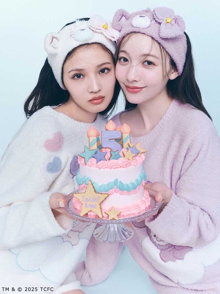 預購┃SNIDEL HOME Care Bears 彩虹熊 愛心熊 毛絨絨 蝴蝶結 頭巾 髮帶 頭帶