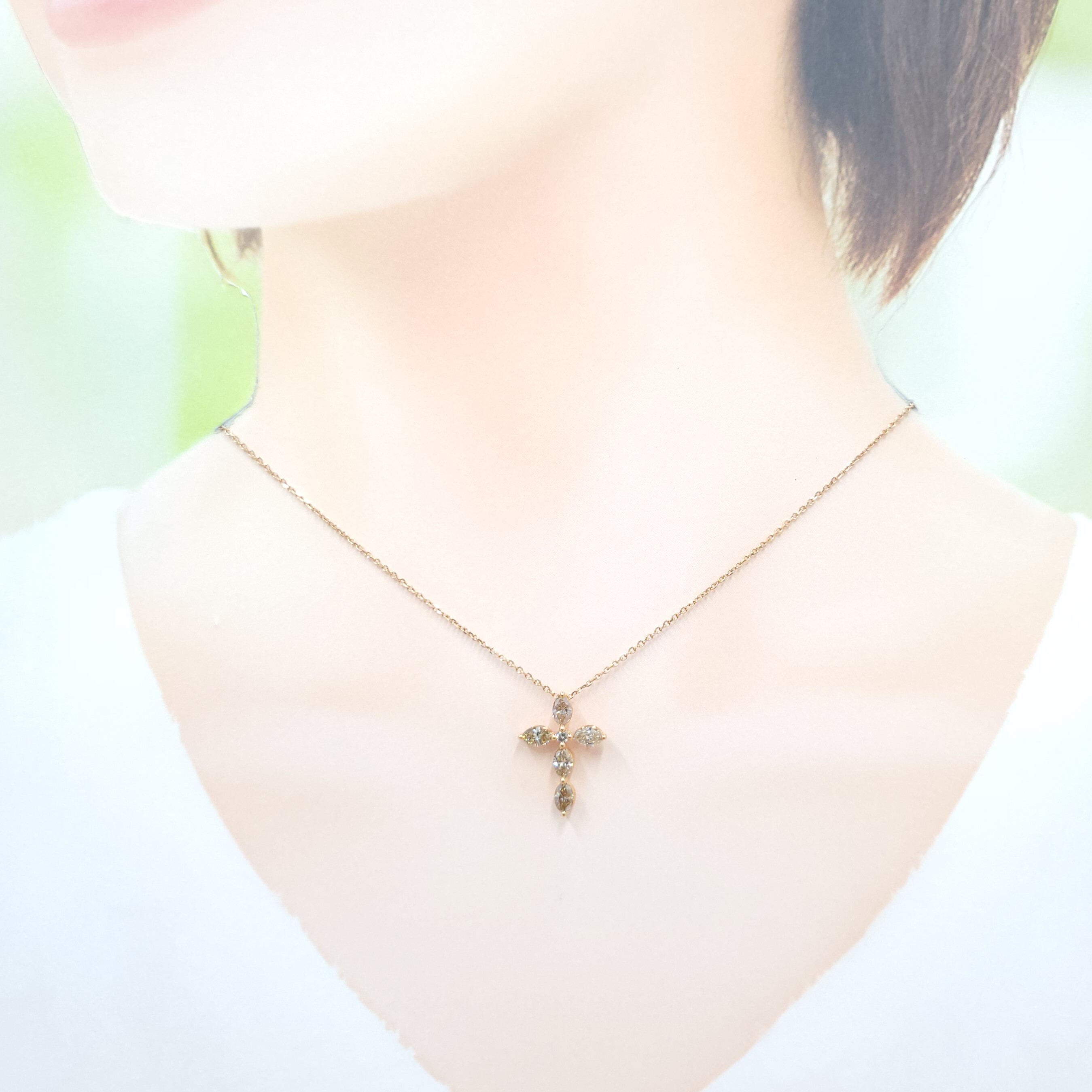 18K Rose Gold 1.22ct Fancy Champagne Diamond Pendant