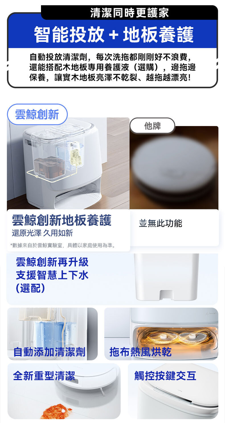 白鯨晶》Narwal 雲鯨｜Freo Z10｜8N 仿生手下壓擦地，拖出真人手擦級