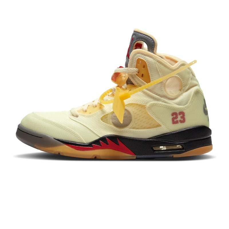 Off-White™ x Air Jordan 5 休閒鞋 Sail 白帆 聯名 男鞋 DH8565-100 [台灣現貨]