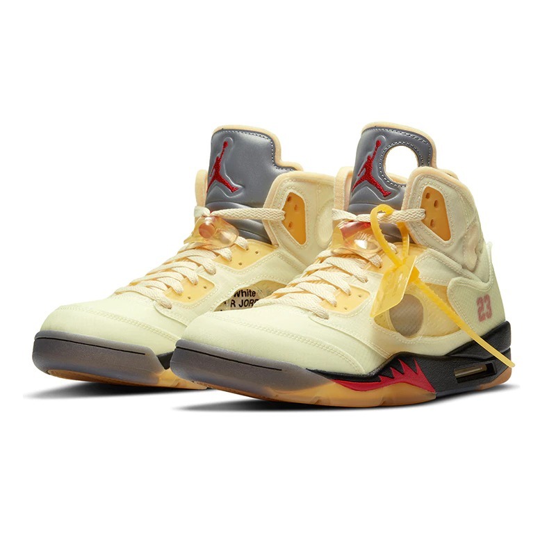 Off-White™ x Air Jordan 5 休閒鞋 Sail 白帆 聯名 男鞋 DH8565-100 [台灣現貨]