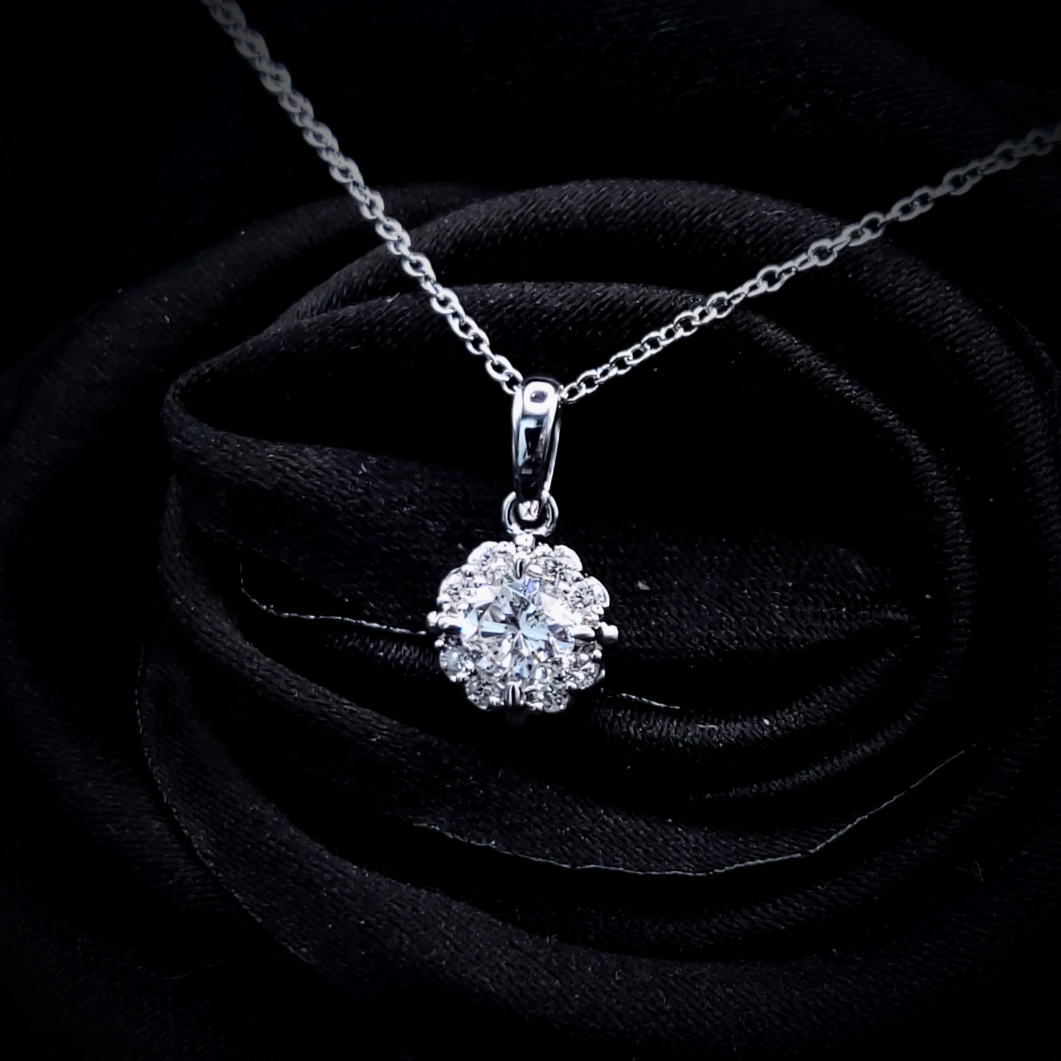 18K White Gold 0.33ct Diamond Pendant