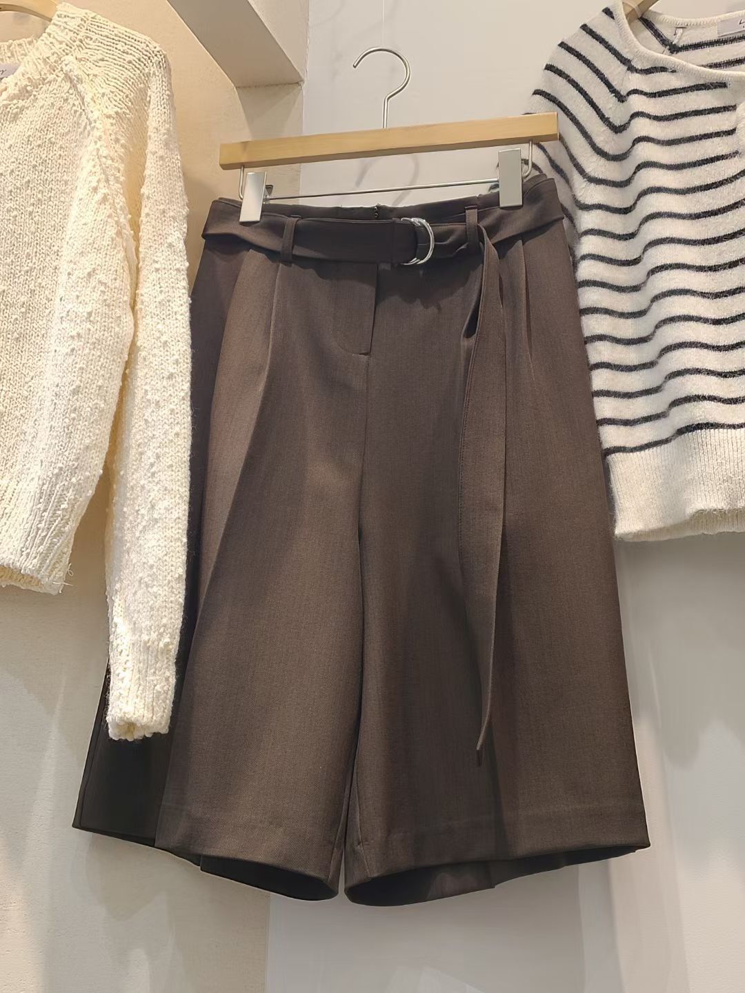 SEP18016 連belt五分西褲