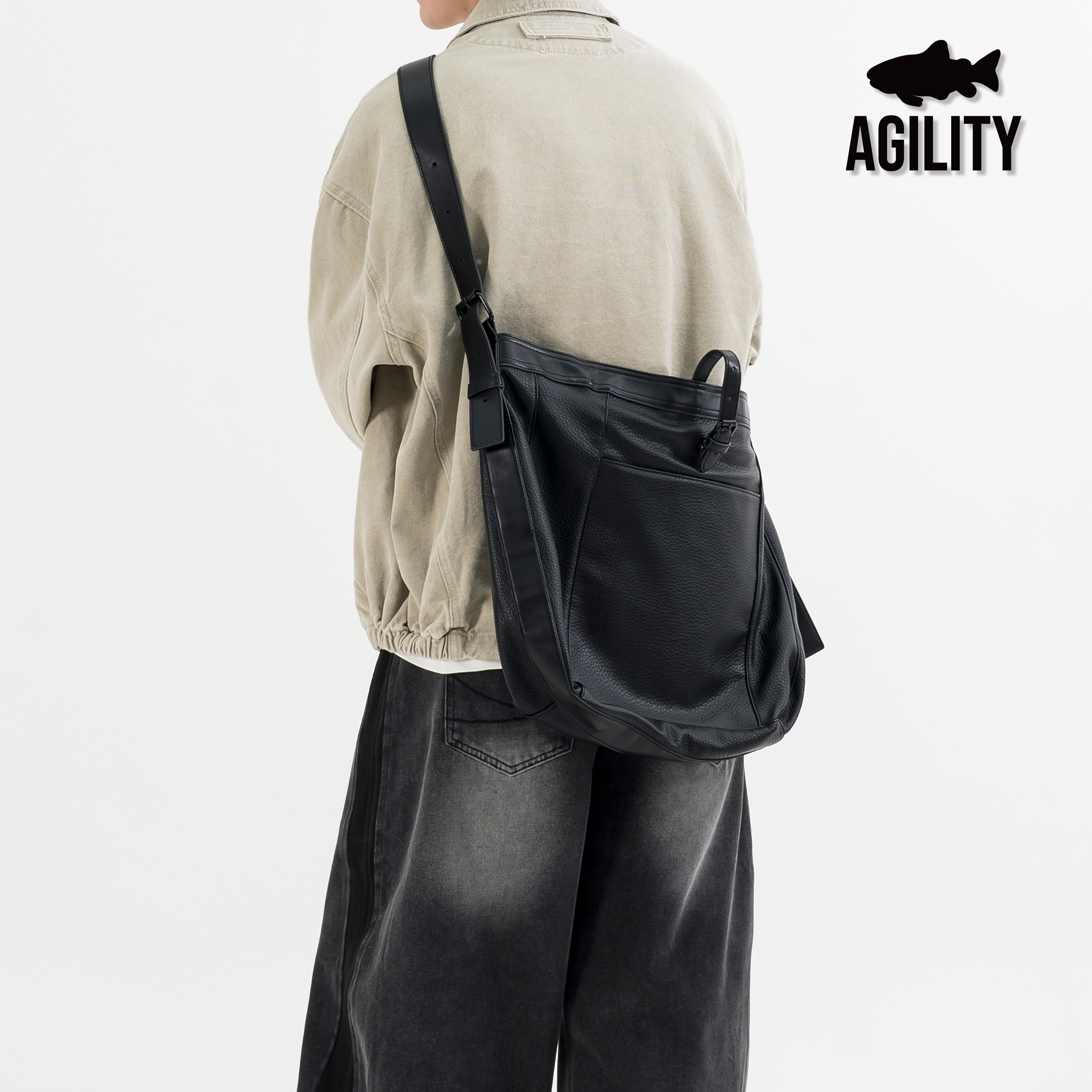 AGILITY Caviar Leather Hobo Bag 荔枝皮側背包  [B-LHB2]