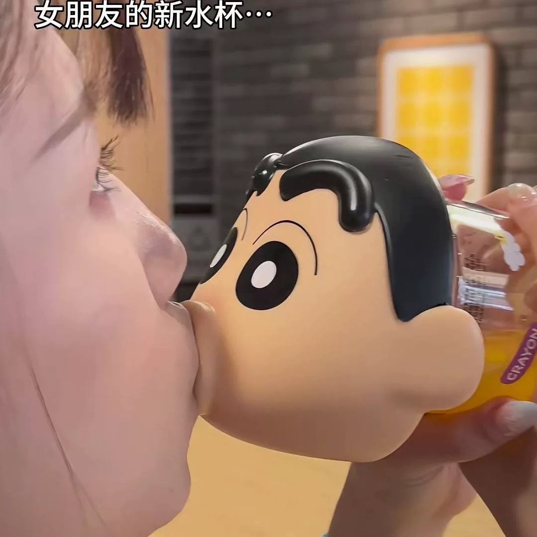 蠟筆小新 嘟嘟嘴 吸管杯 500ML