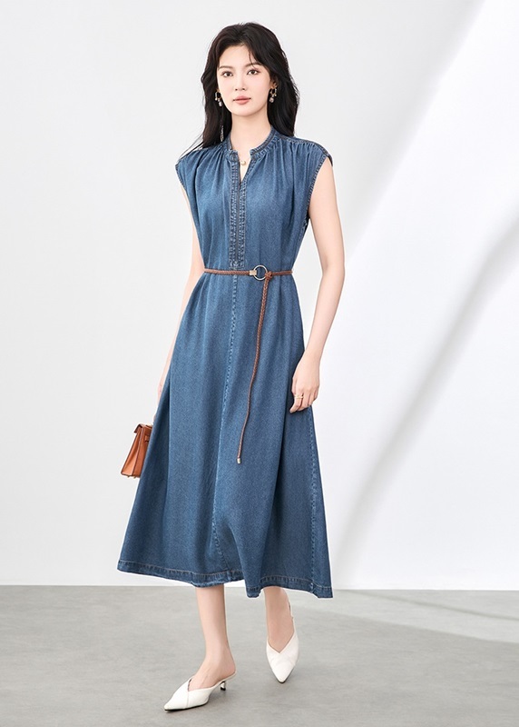 萊塞爾天絲牛仔洋裝 藍色