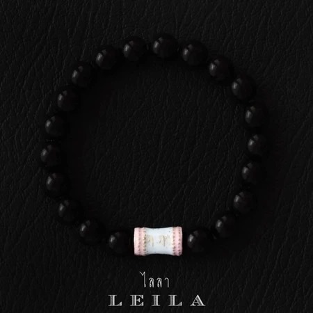 Leila 護身符貿易繁榮手串 - 粉藍短款