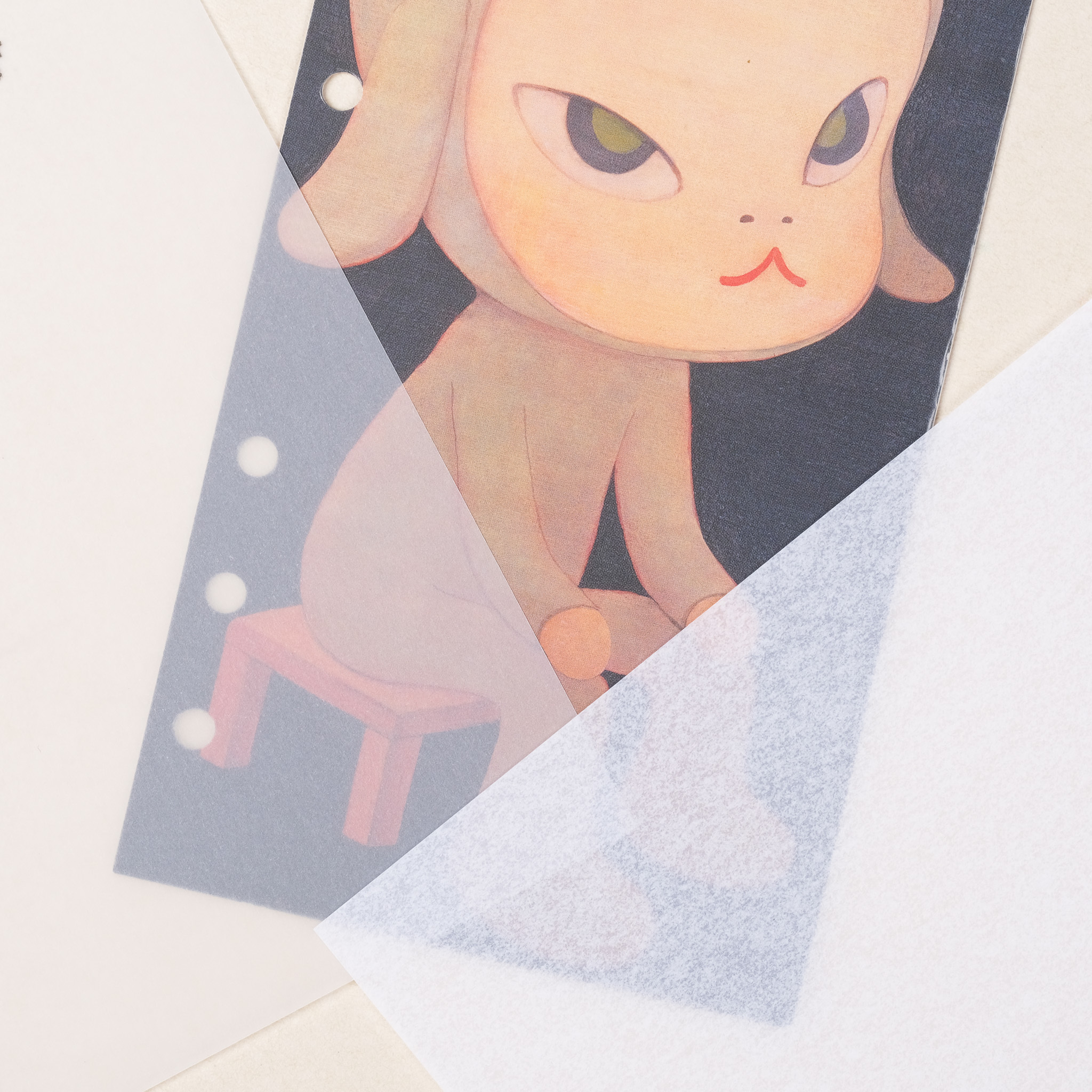 無孔MICRO5尺寸 描圖紙系列 素材紙包/50色/一分之一工作室/臺灣