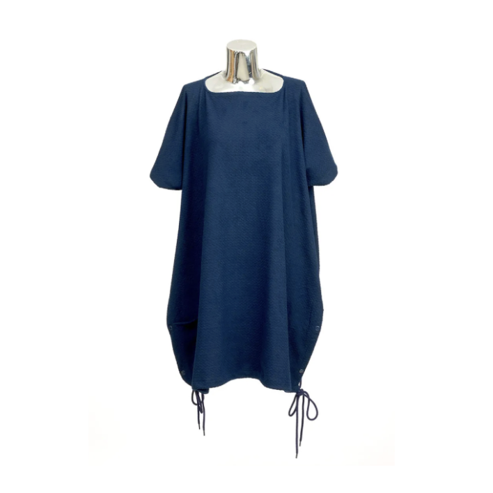 ▲123 Underwater 深海藍毛巾披風