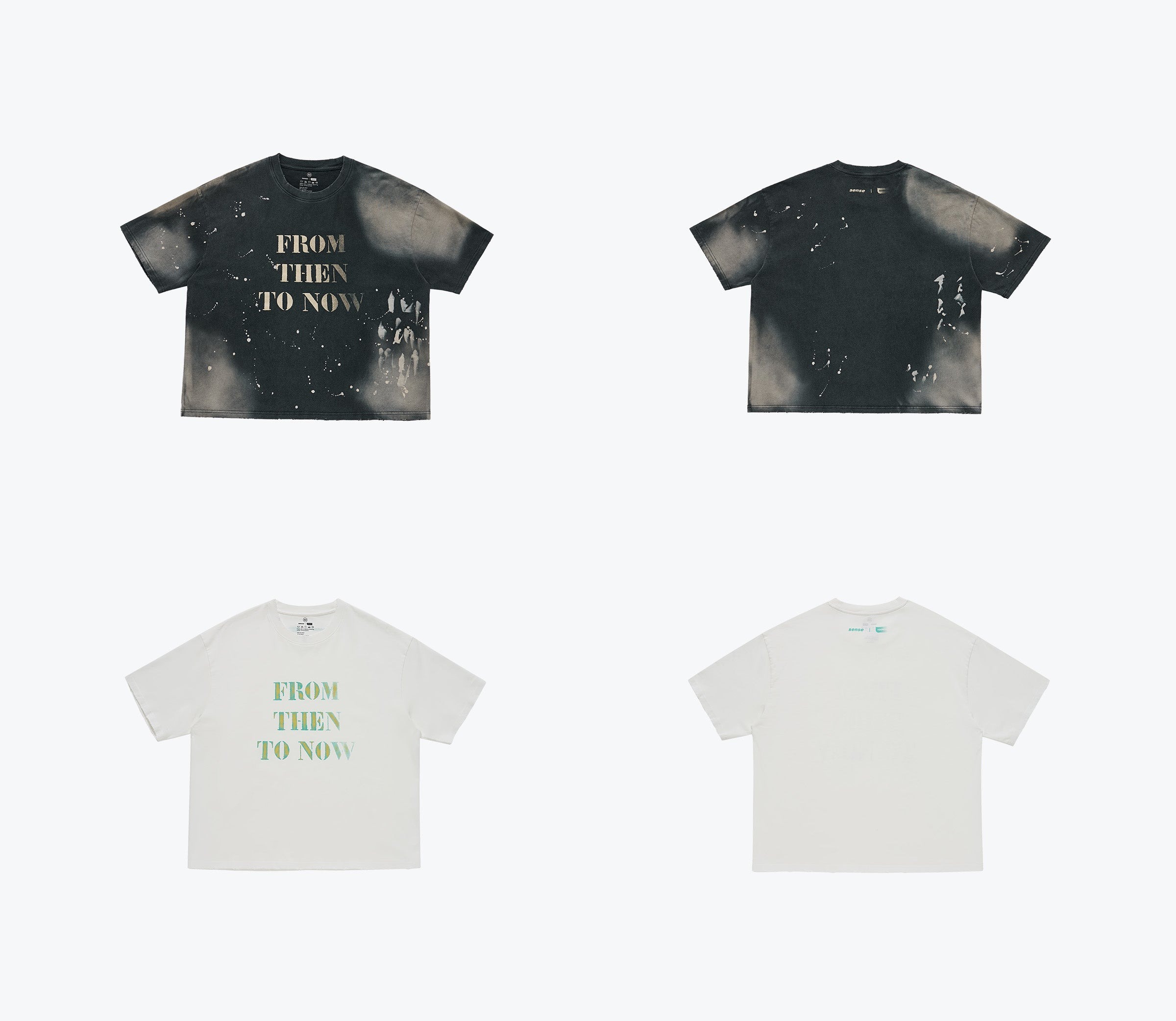 SENSE X Too more Wash fade slogan SS