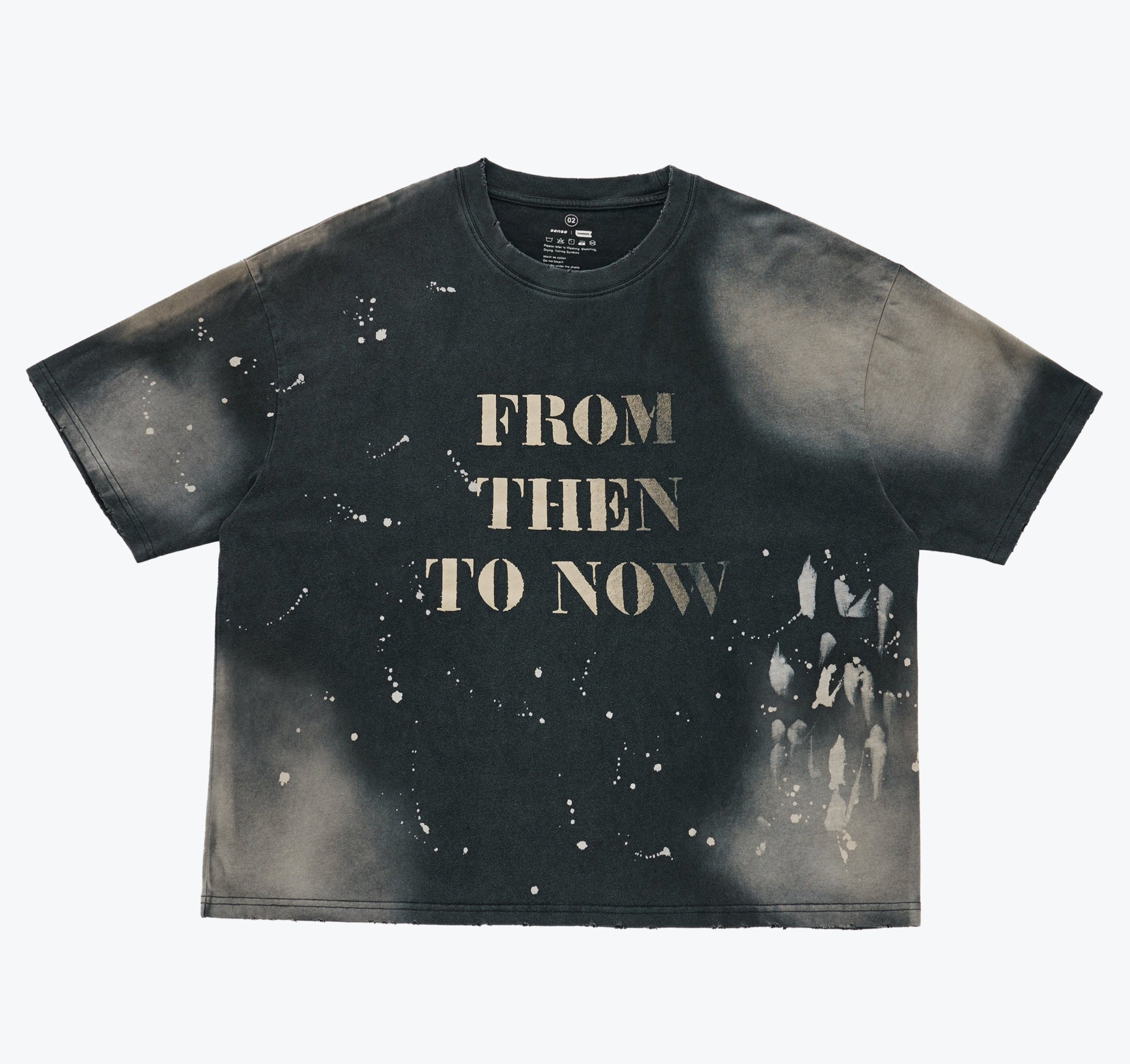 SENSE X Too more Wash fade slogan SS