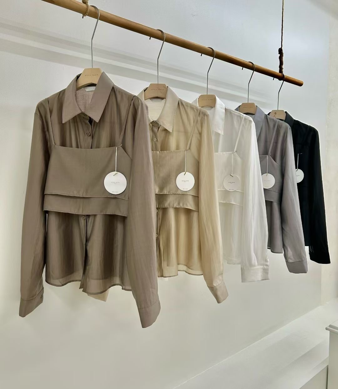 SEP18020 2-layer Pearl Blouse