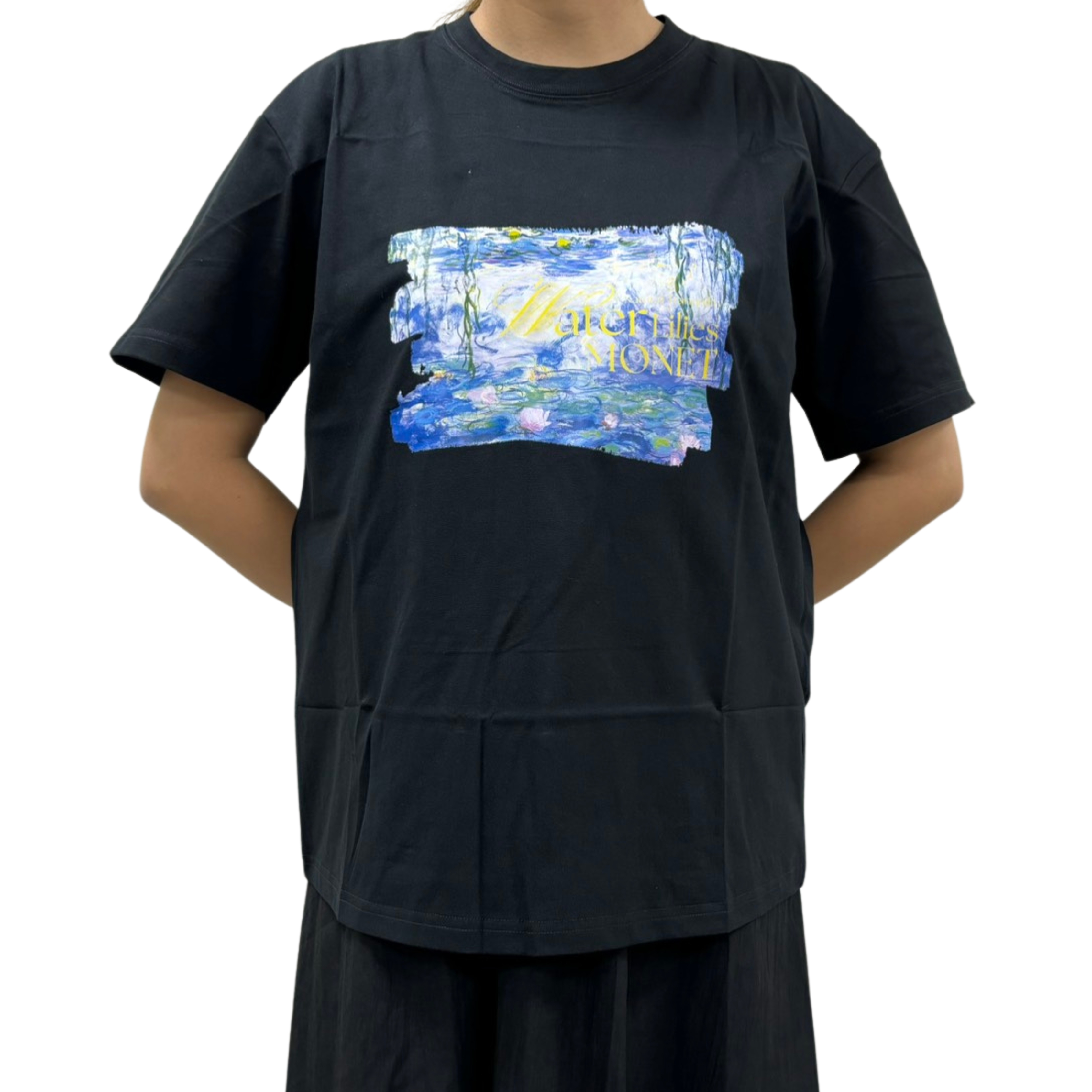 藝術T恤｜莫內《睡蓮和柳樹》黑