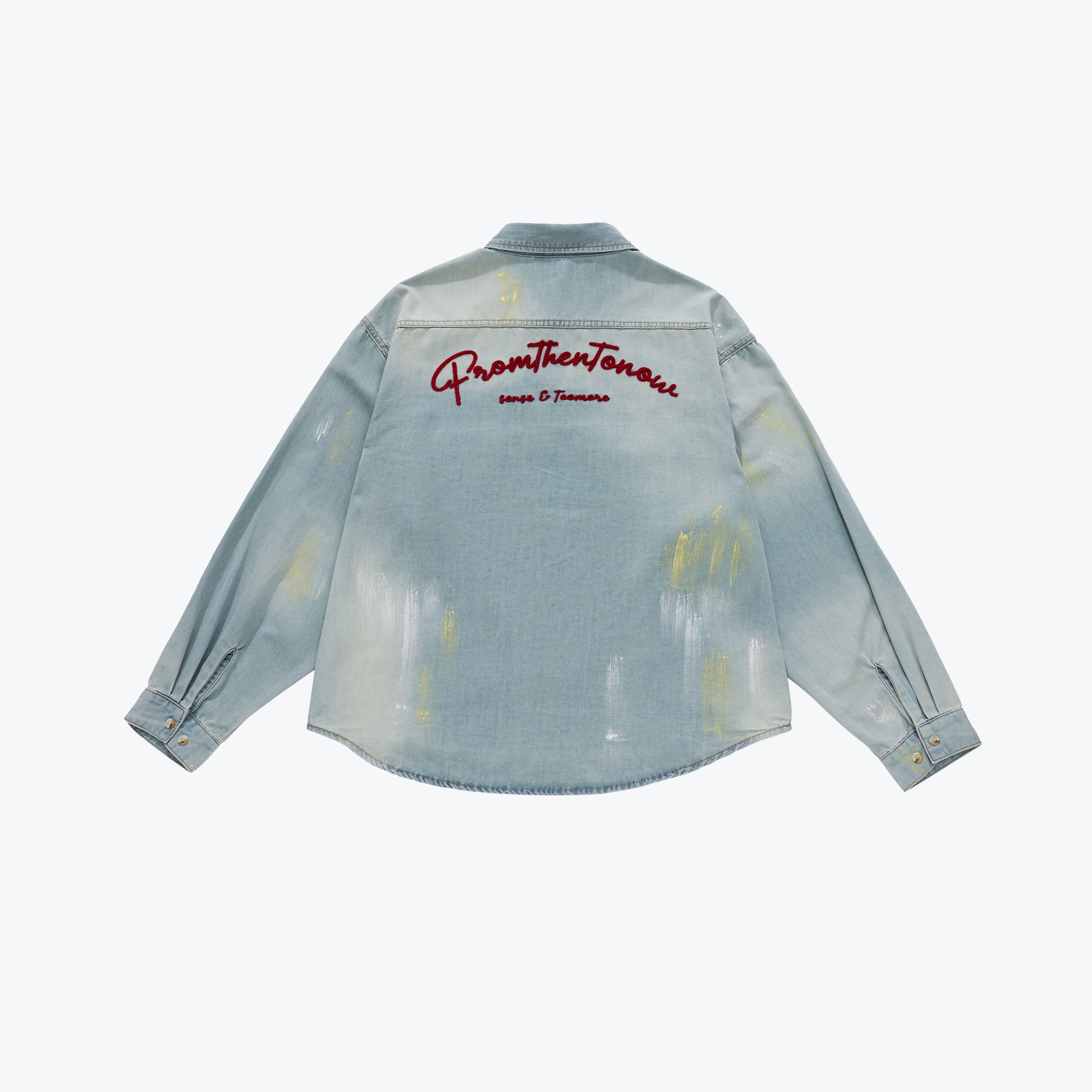 SENSE X Too more Ageing wash denim shirt
