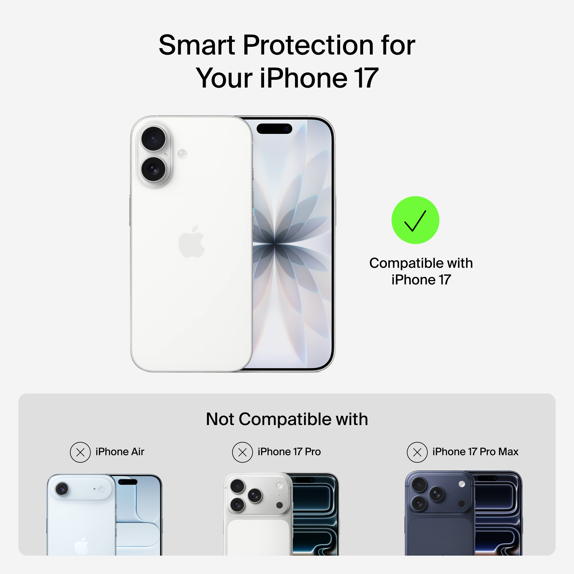 SheerForce™ Magnetic Protective Case for iPhone 17 Series (Grip Series) [MSA035]