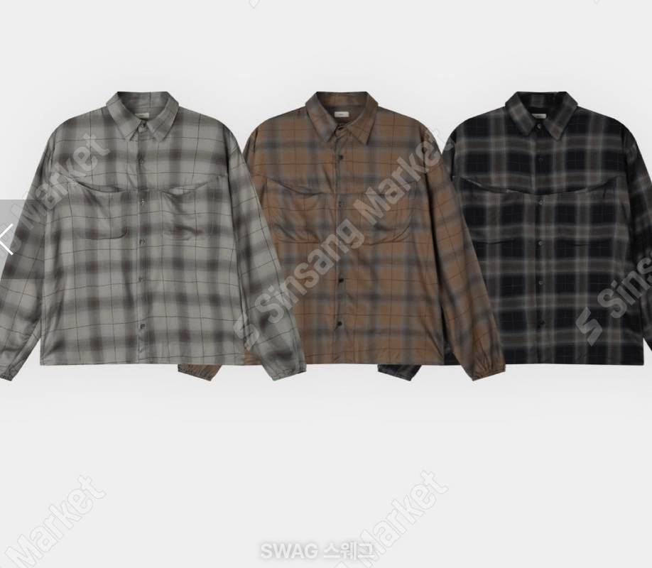 彈性袖口格紋襯衫