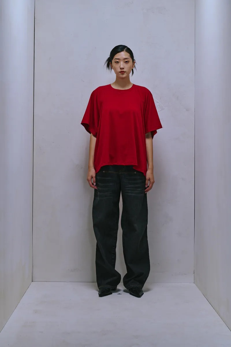 Enclave｜Embroidered Short-Sleeve “Just Like T” Tee (Red)