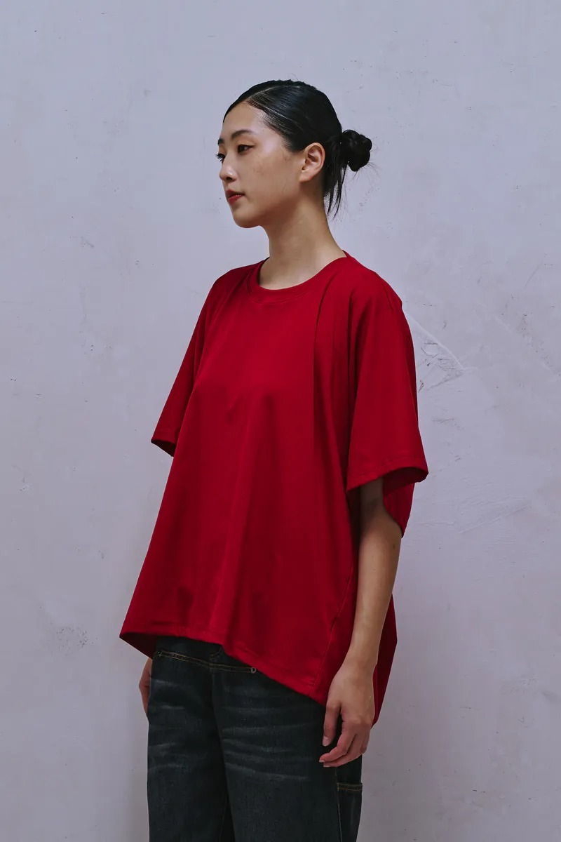 Enclave｜Embroidered Short-Sleeve “Just Like T” Tee (Red)