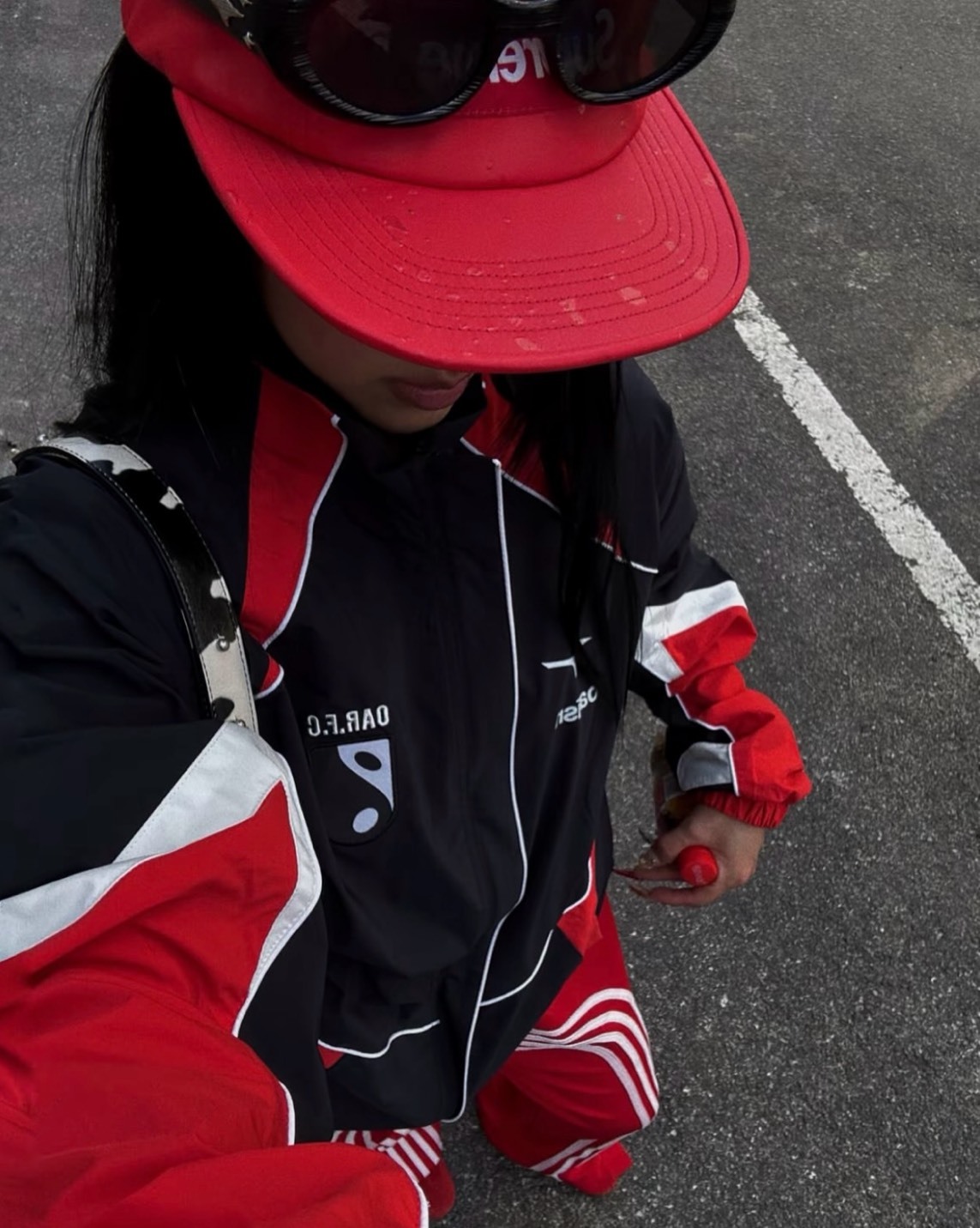 MIZUNO X OARISM 美津濃聯名 美式復古 賽車 外套 紅黑