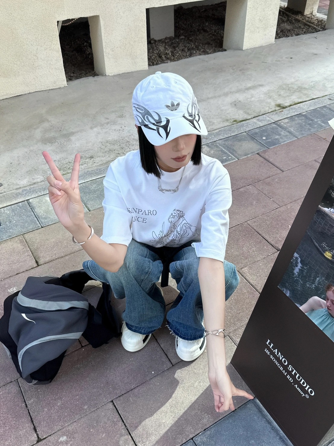 ADIDAS ORIGINALS 火焰 字母 棒球帽