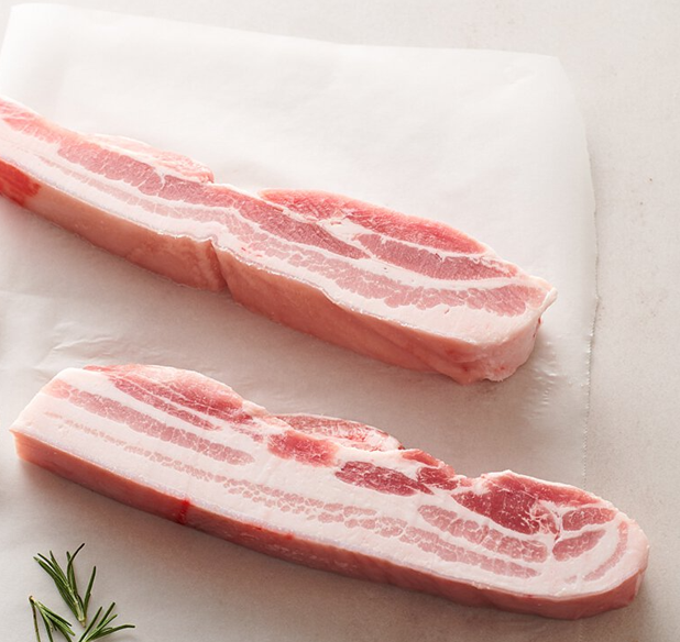 台灣豬帶皮厚切豬五花