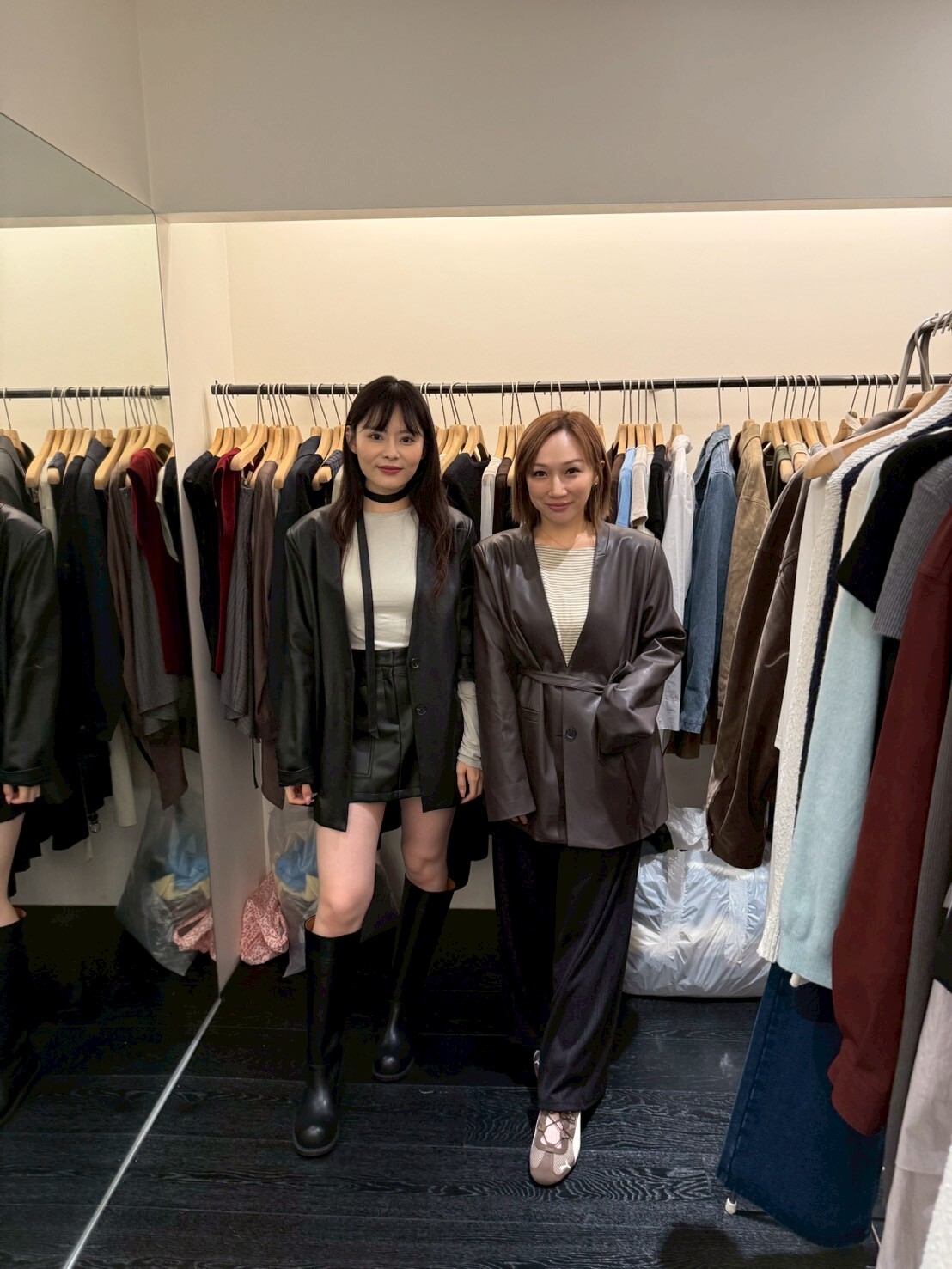 OB5039 可拆腰帶開V領假口袋外套 *特價* (優惠碼同充值購物金不適用)