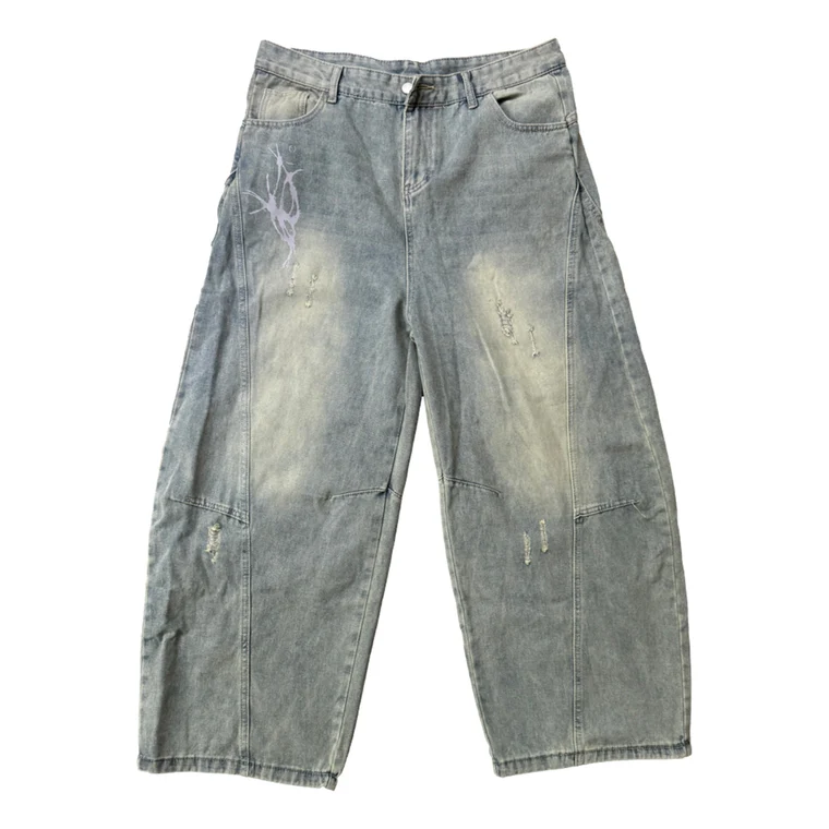 Oline Bloodied Wide Jeans - Washed Blue