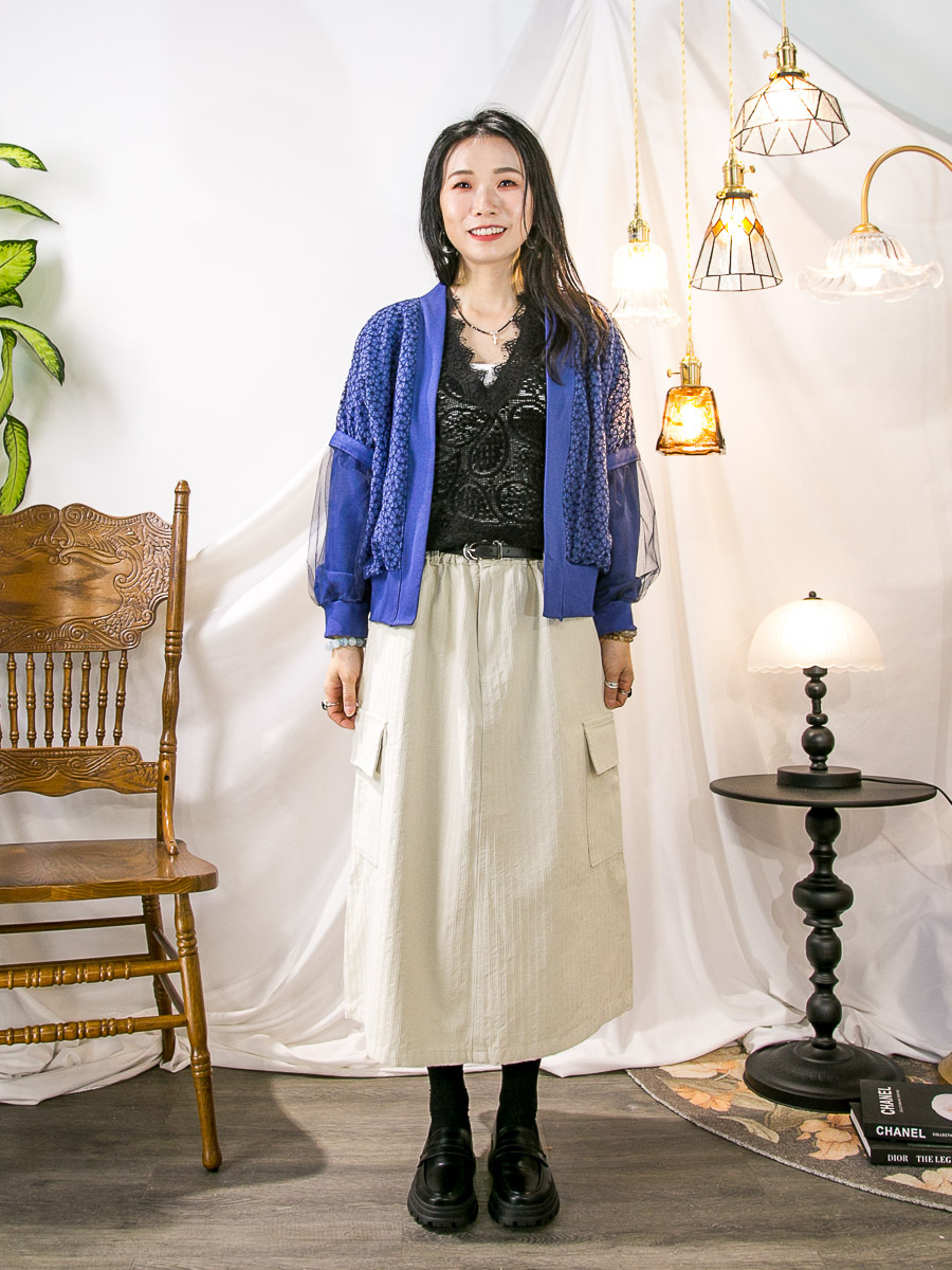 ⬇️開倉低至半價😱FINALSALE📣 全開胸．花花刺繡 網布．雙面料外套 【不設退換】