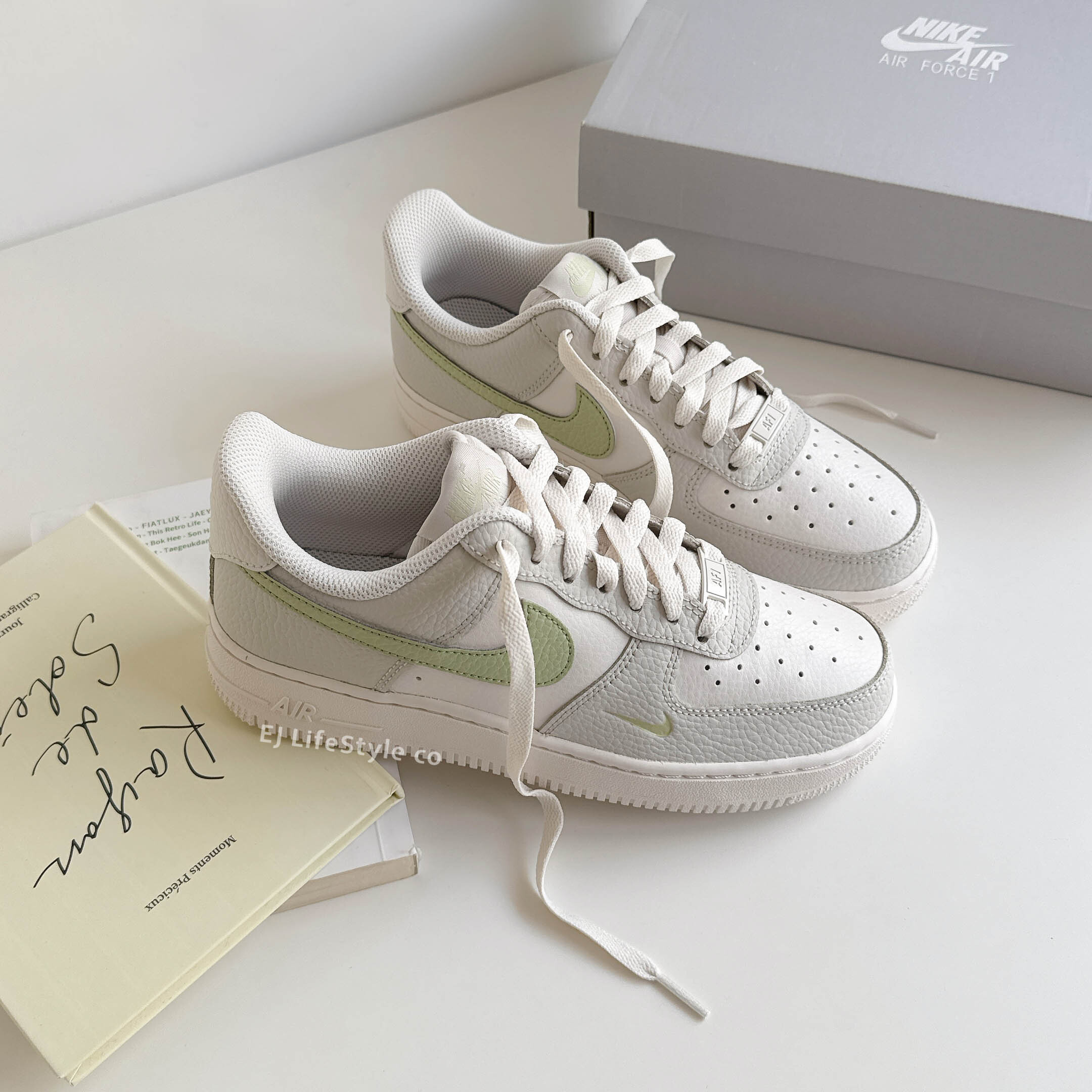 NIKE AIR FORCE 1 '07 AF1 薄荷灰綠 奶油白 綠色 灰色 淺灰 小勾 女鞋 IB3881-001 / 調貨