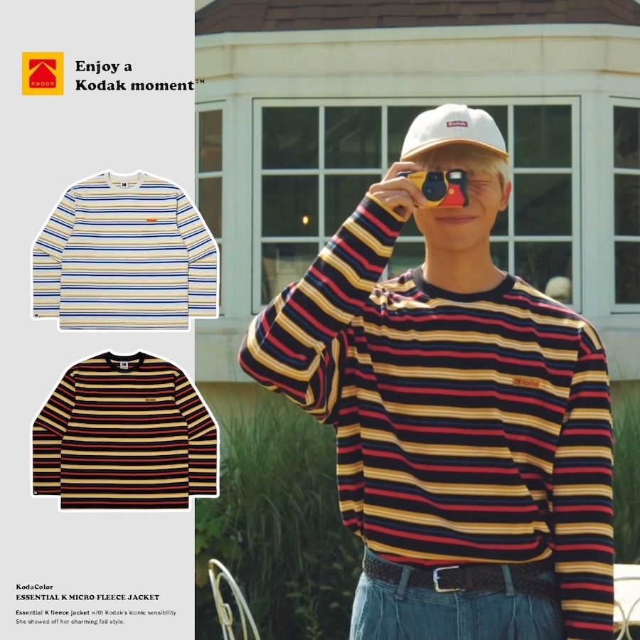 |早秋新選物| 📷 KODAK 美式復古 條紋 L/S TEE