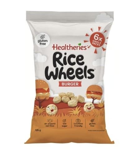 Healtheries Rice Wheels Burger 6 x Single Packs 126g