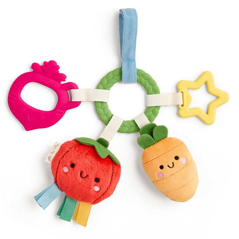 【樂森藥局】美國 Itzy Ritzy 多功能感統遊戲環－健康蔬果（咬咬環＋安撫玩偶）