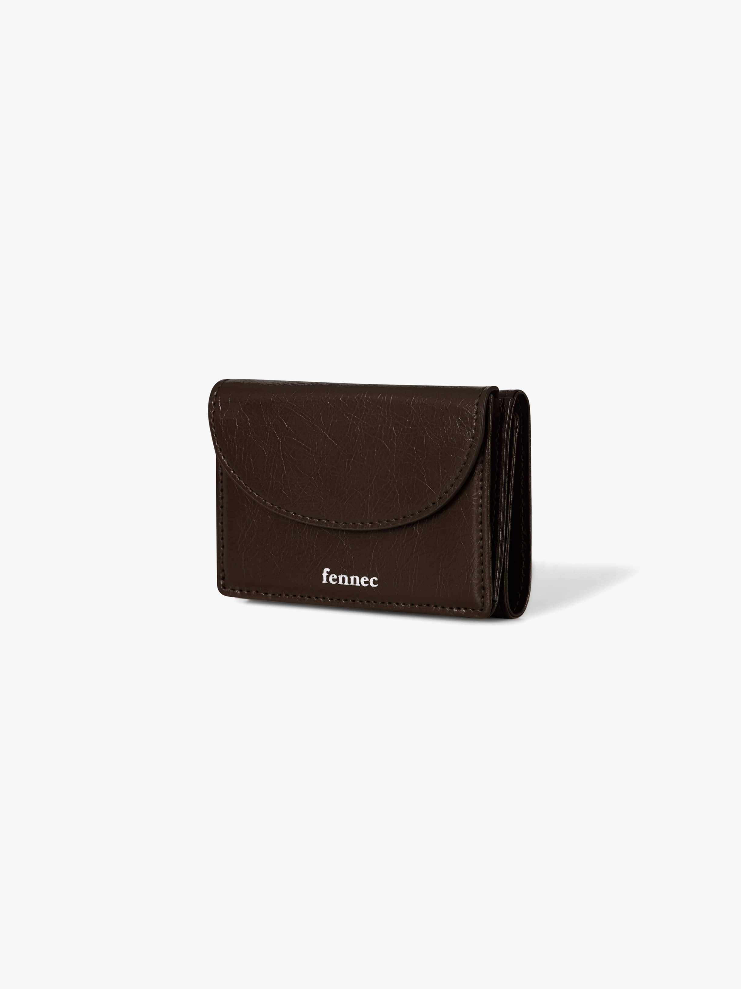 fennec - CRINKLE HALFMOON MINI WALLET (ESPRESSO)