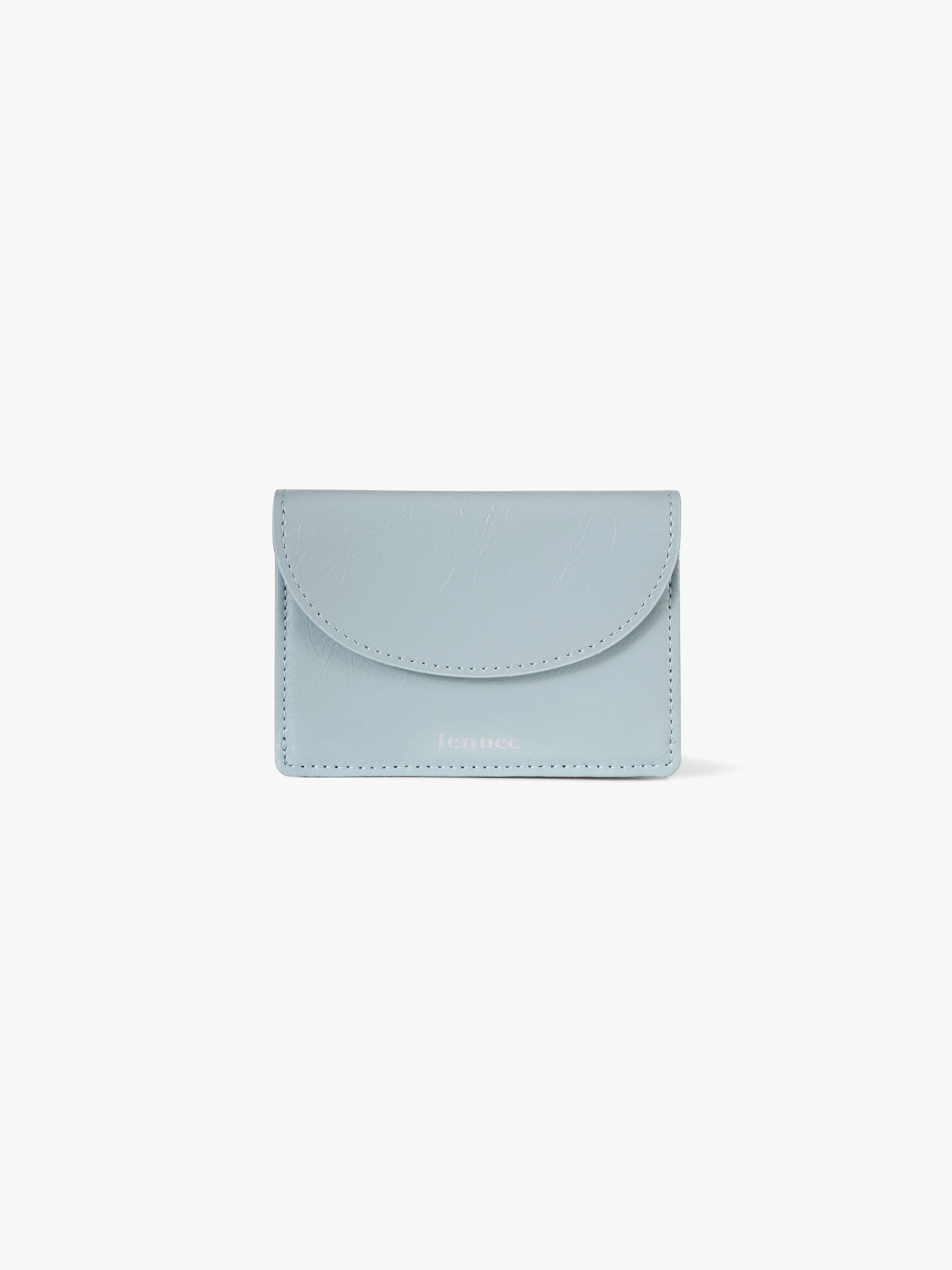 fennec - CRINKLE HALFMOON MINI WALLET (HAZE BLUE)