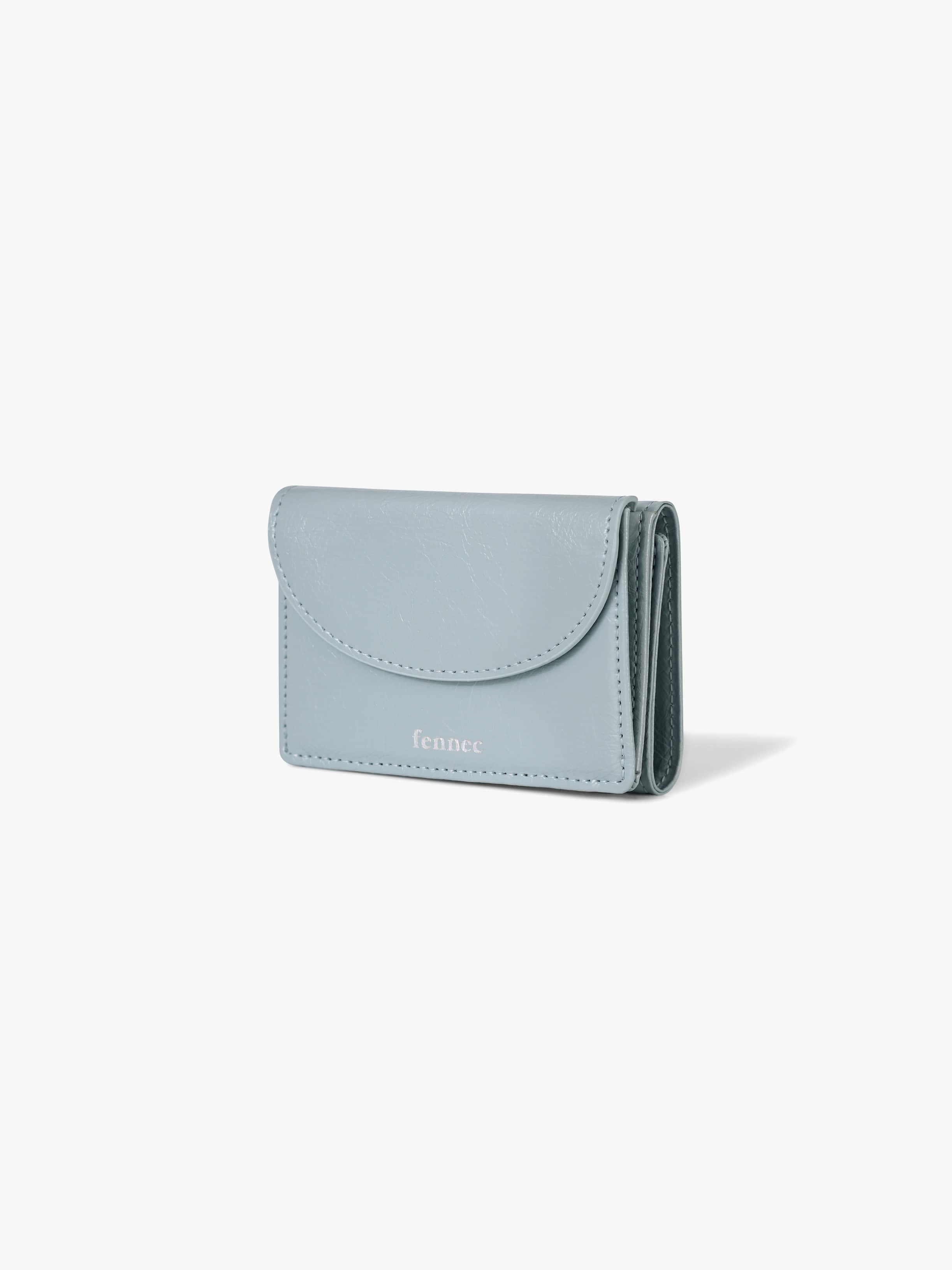 fennec - CRINKLE HALFMOON MINI WALLET (HAZE BLUE)