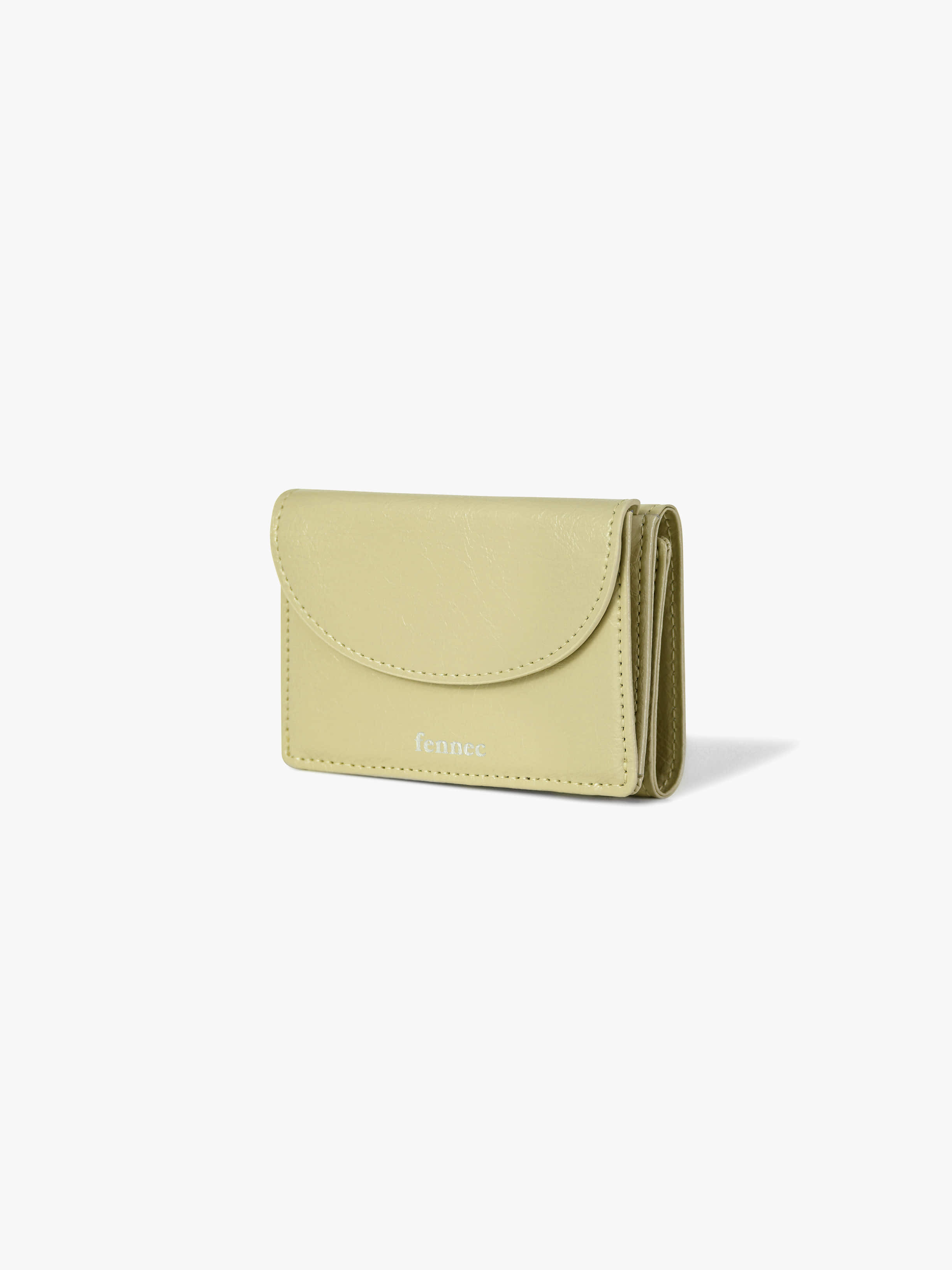 fennec - CRINKLE HALFMOON MINI WALLET (SOFT OLIVE)