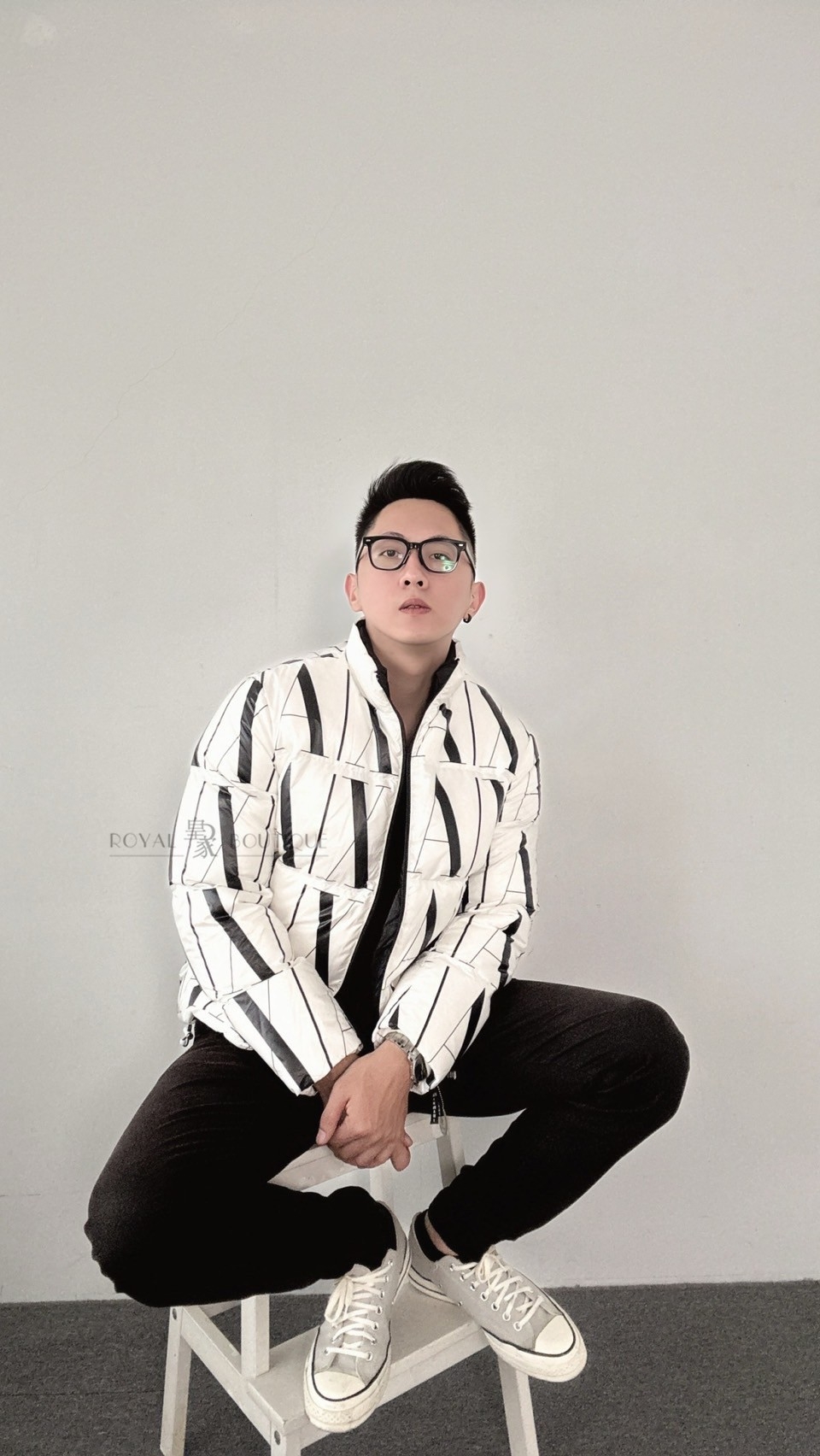 Armani Exchange AX輕羽絨滿版外套