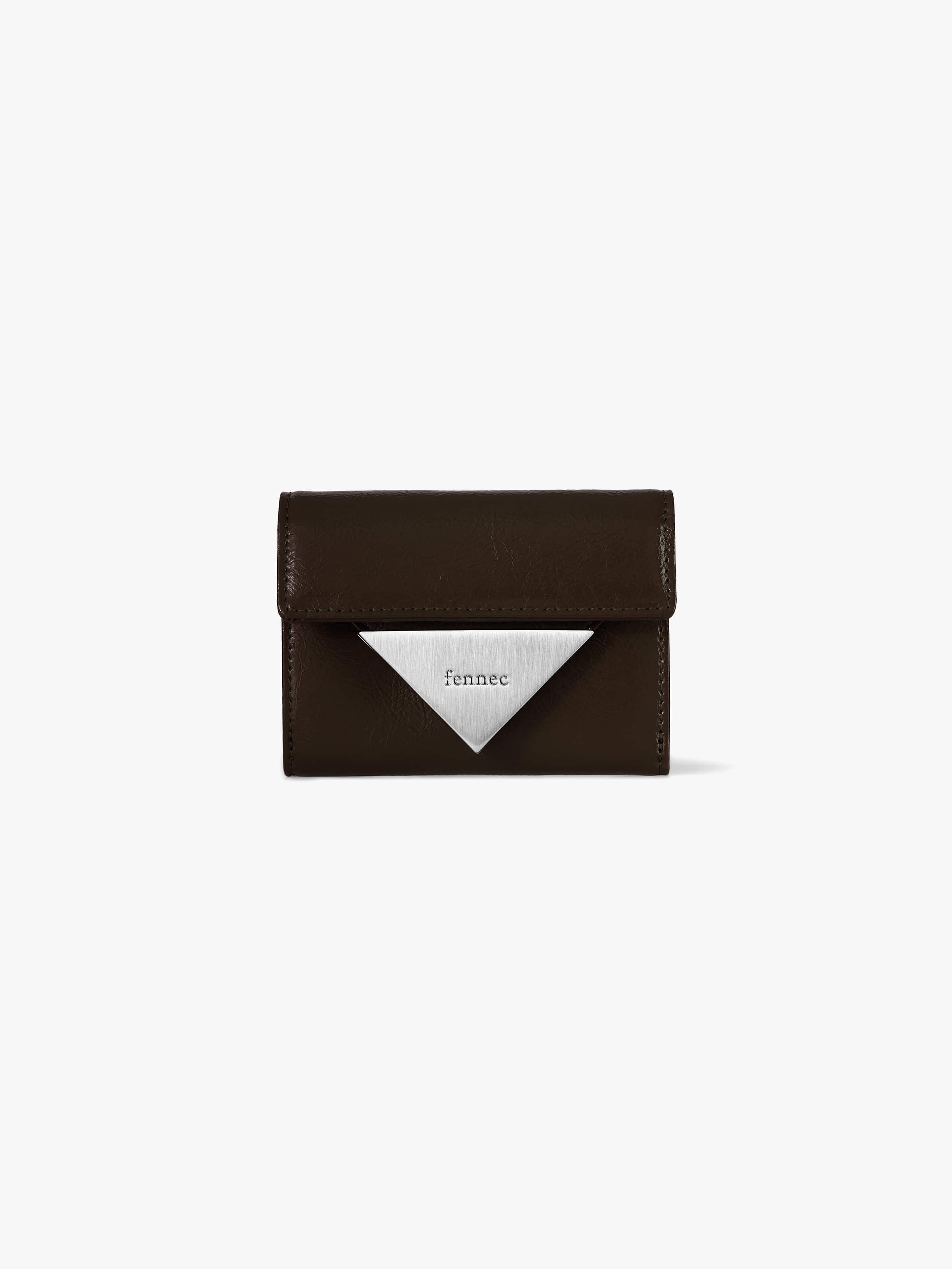 fennec - CRINKLE TRIANGLE DOCO WALLET (ESPRESSO)