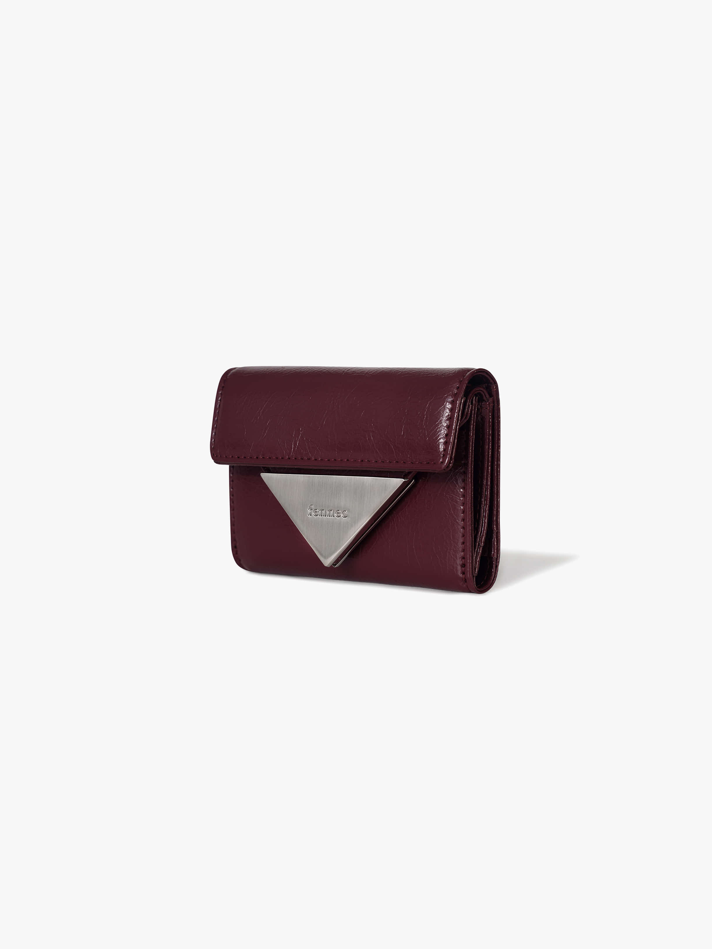 fennec - CRINKLE TRIANGLE DOCO WALLET (DEEP CHERRY)
