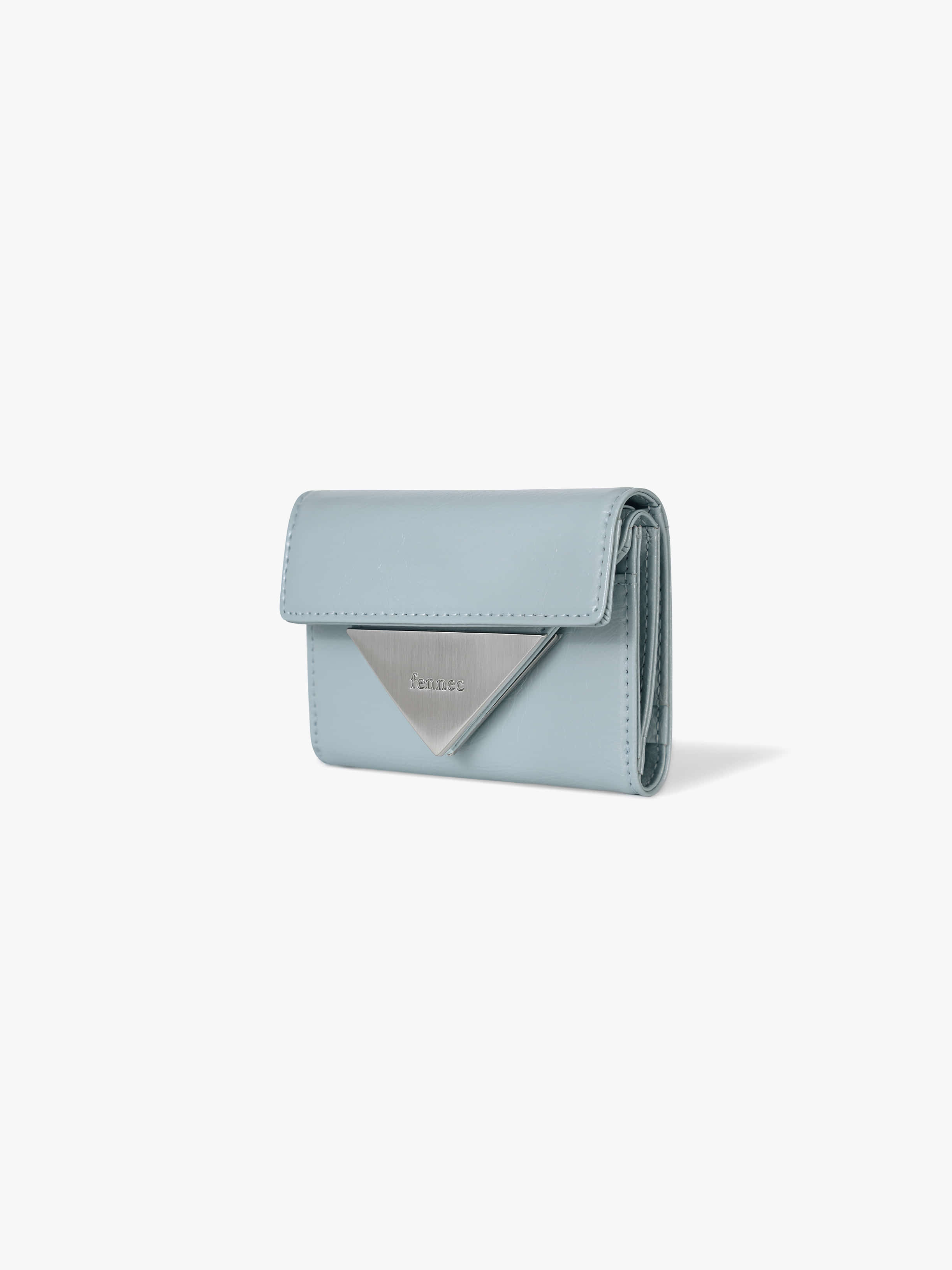 fennec - CRINKLE TRIANGLE DOCO WALLET (HAZE BLUE)