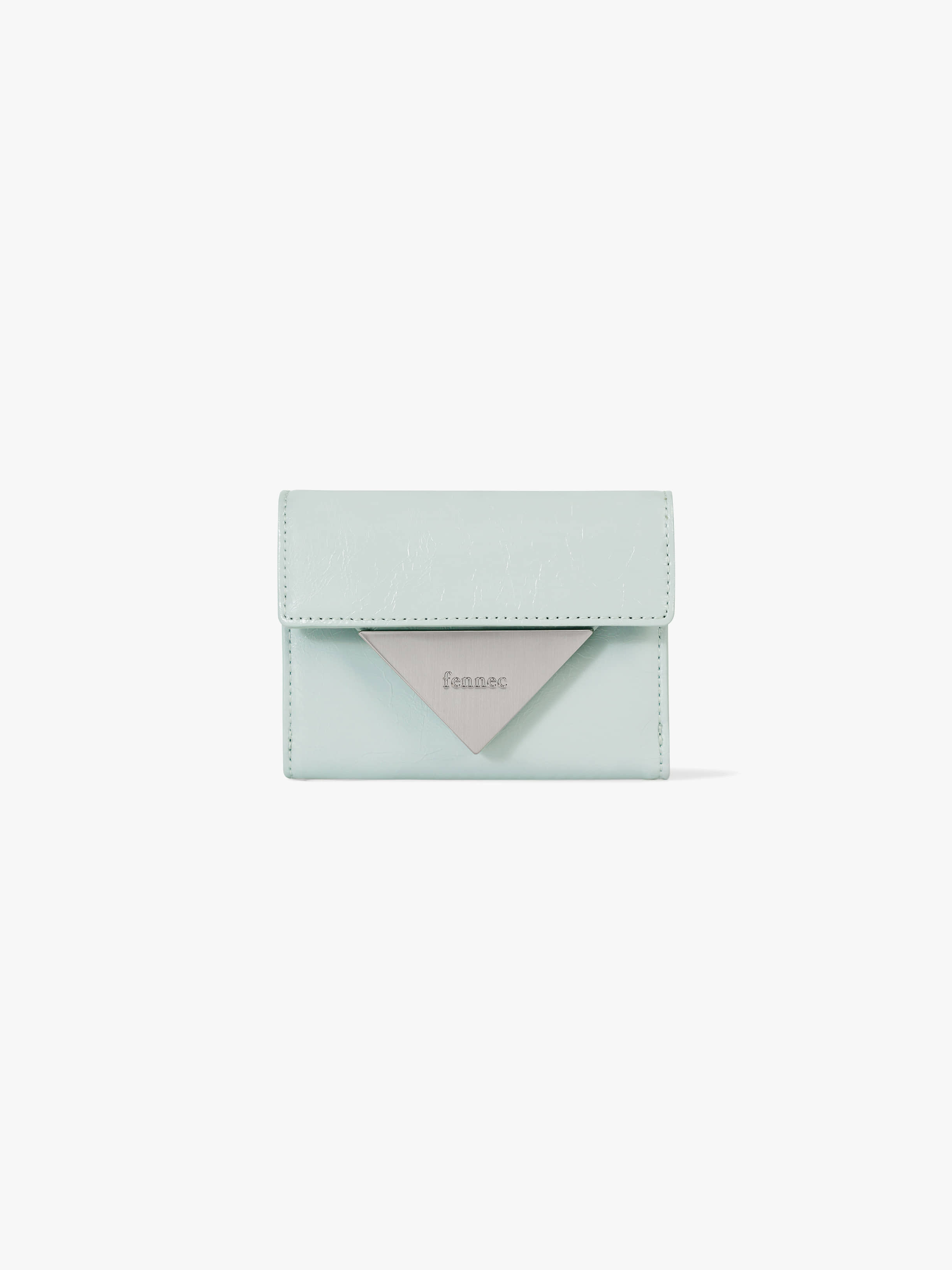 fennec - CRINKLE TRIANGLE DOCO WALLET (PALE MINT)