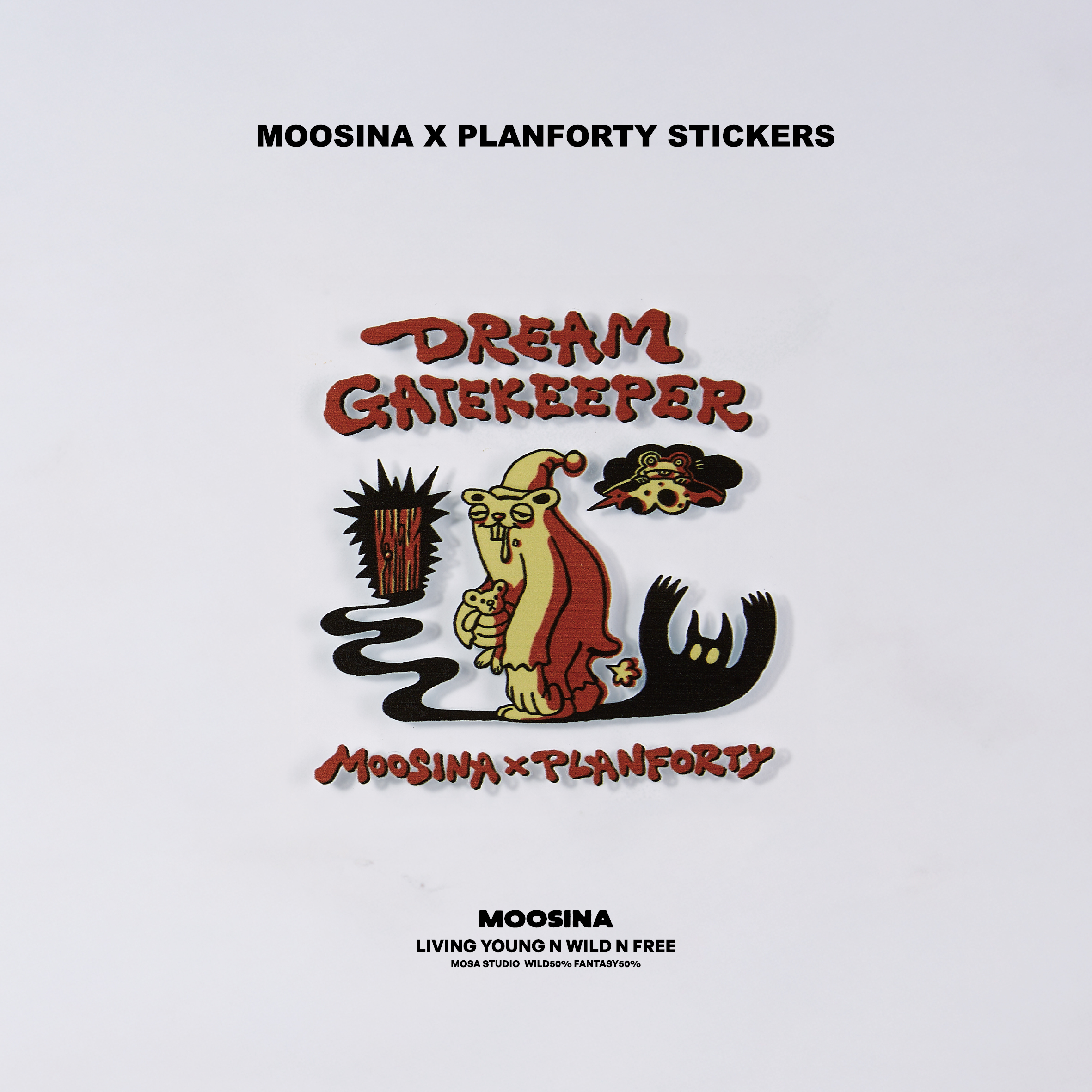 MOOSINA × PLANFORTY STICKERS 聯名車貼